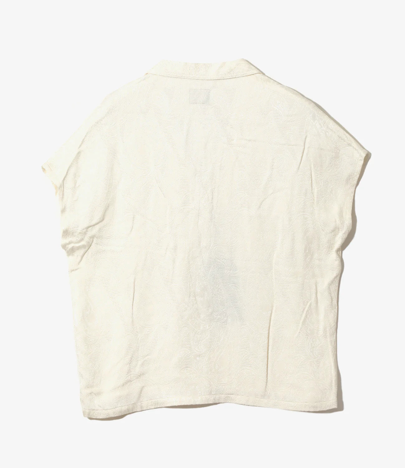Women's French Sleeve Blouse - Off White - Paisley Jacquard