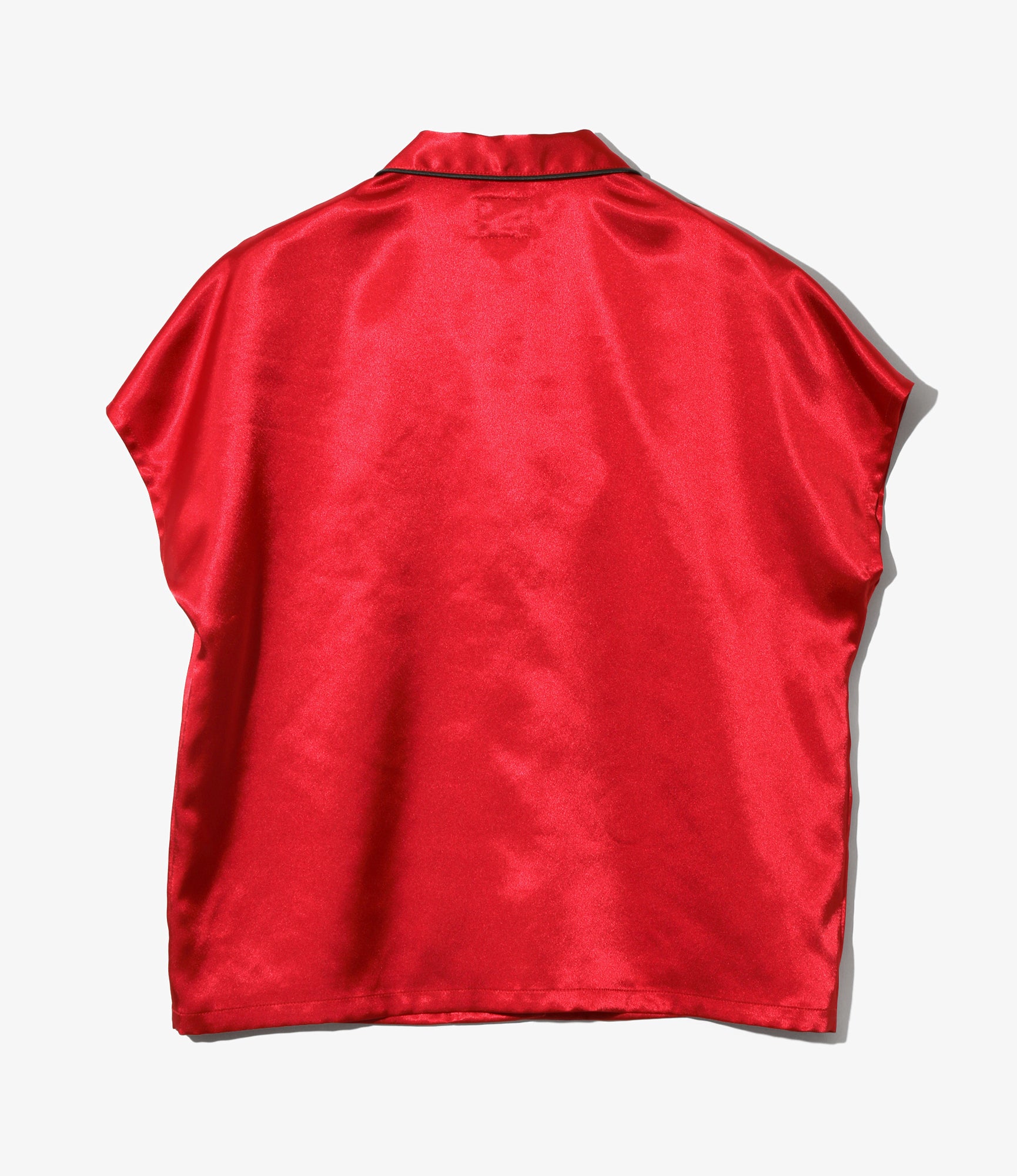 Women's French Sleeve Blouse - Red - Poly Sateen