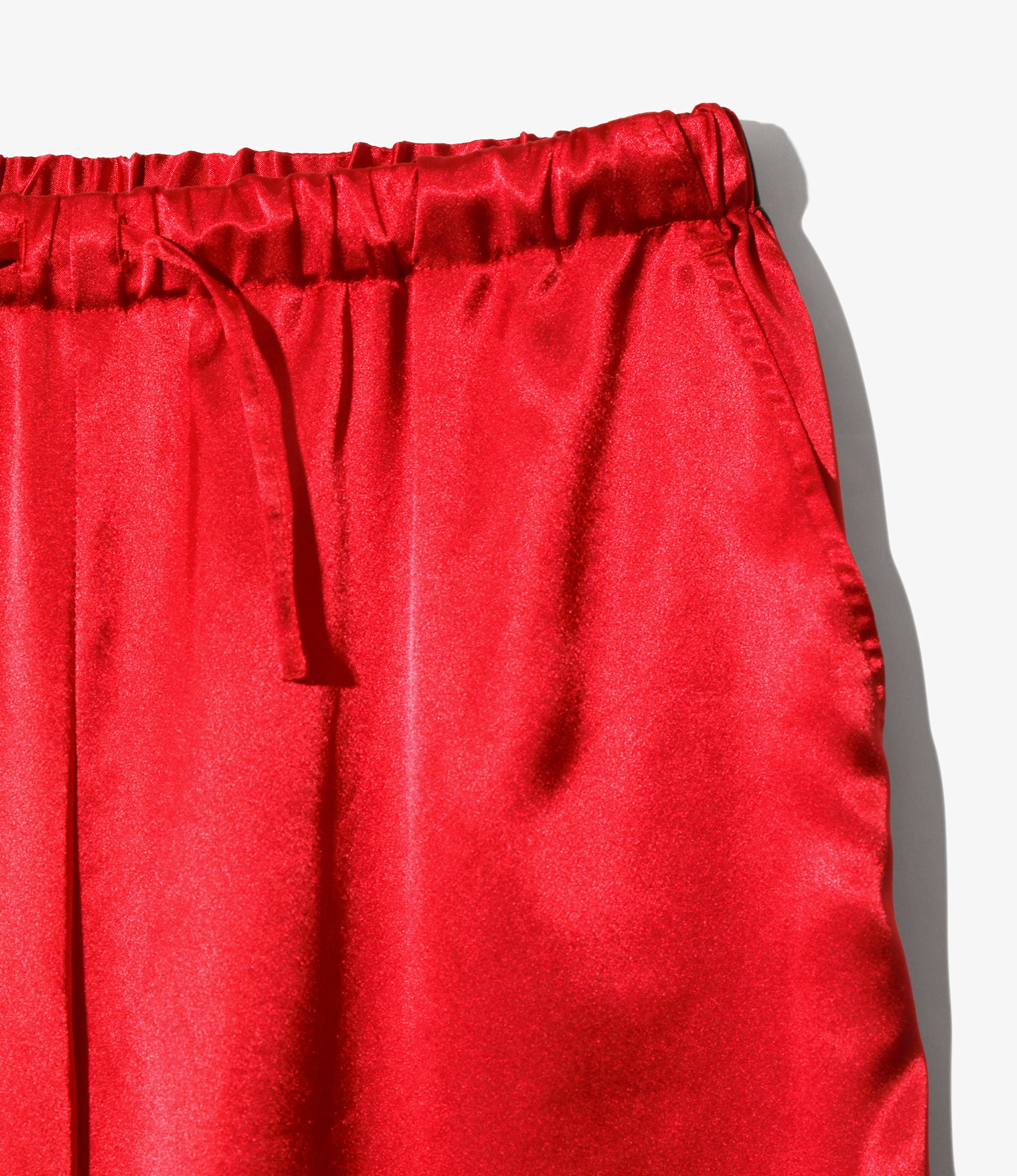 Women's String Easy Pant - Red - Poly Sateen