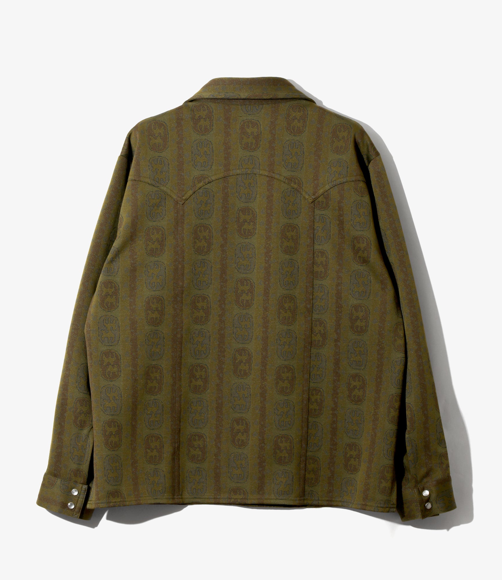 Saddleman Shirt - Olive - Poly Jacquard
