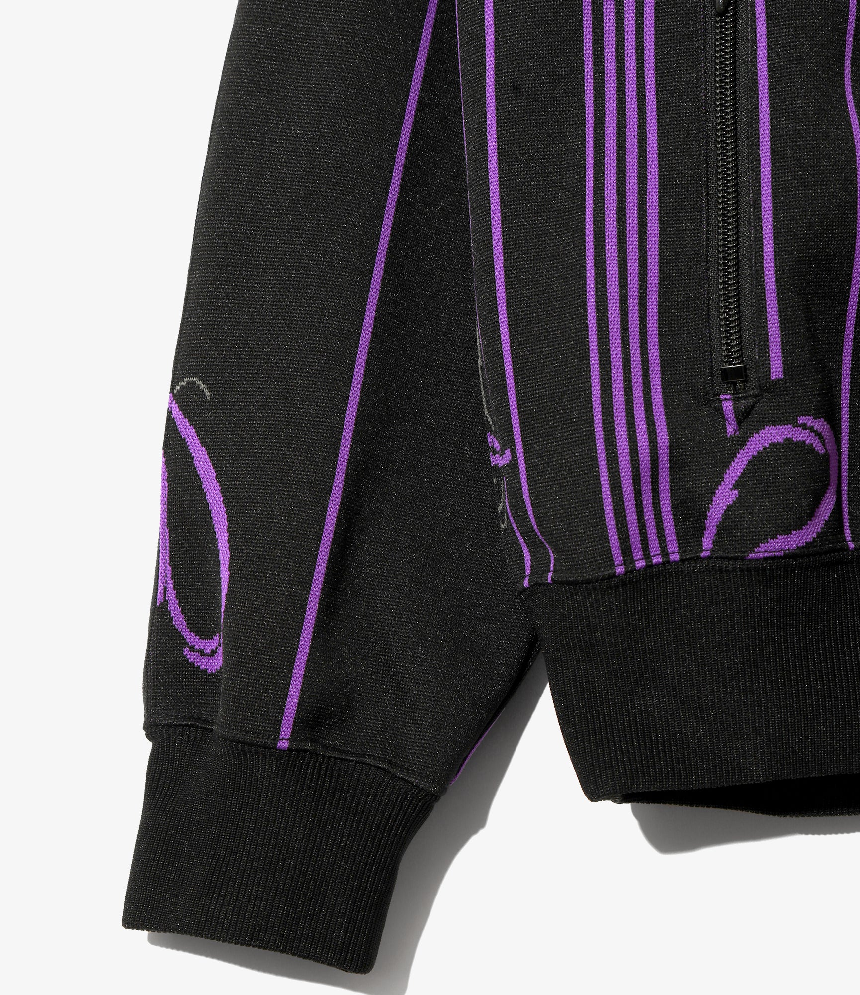 Women's Track Jacket - Black - Poly Jacquard