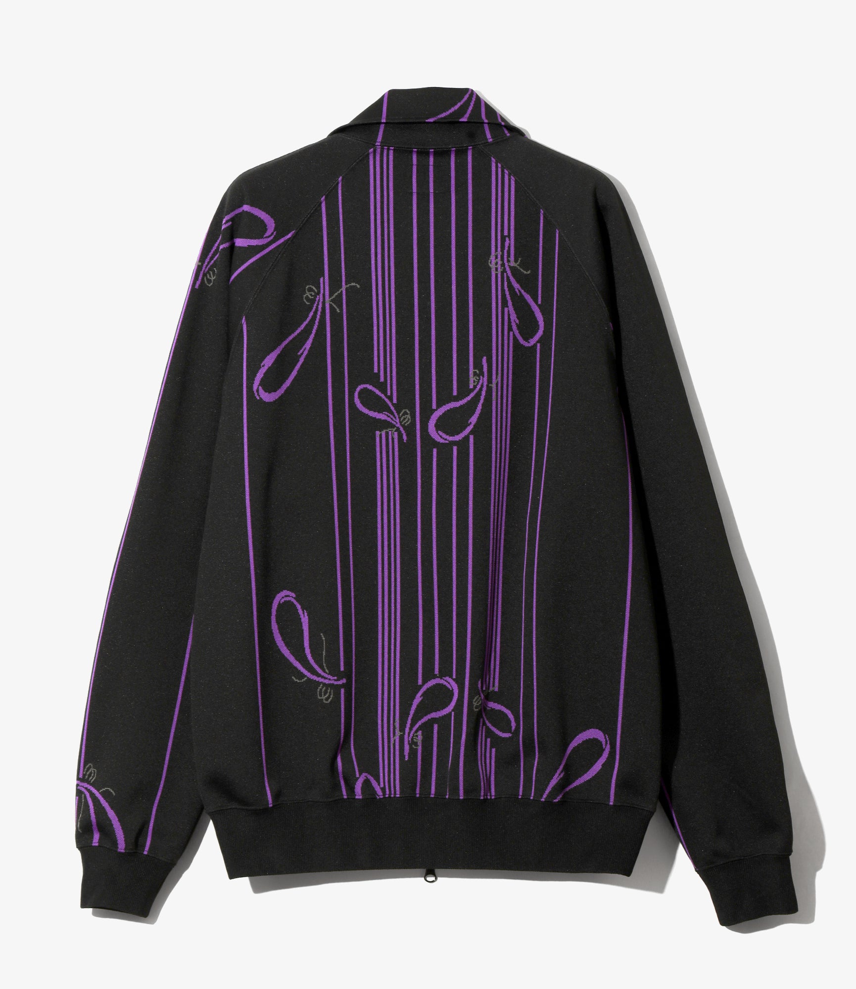 Women's Track Jacket - Black - Poly Jacquard