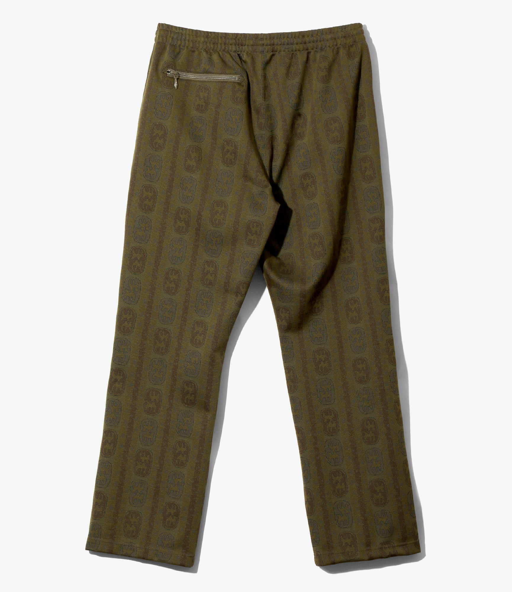 Women's Track Pant - Olive - Poly Jacquard