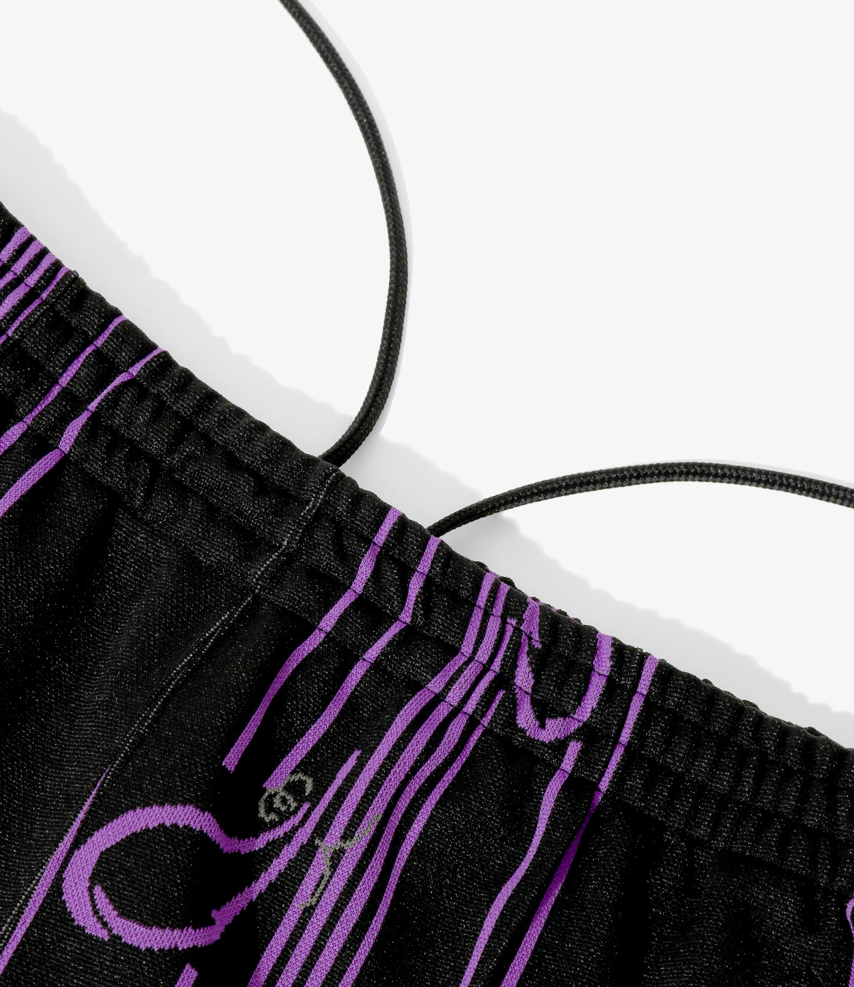 Women's Track Pant - Black - Poly Jacquard