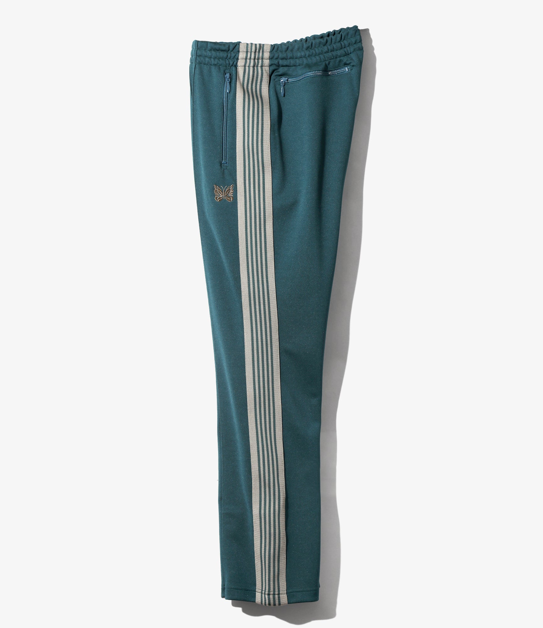 Needles - Narrow Track Pant - Green - Poly Smooth | Nepenthes America Needles - Narrow Track Pant - Green - Poly Smooth | Nepenthes America