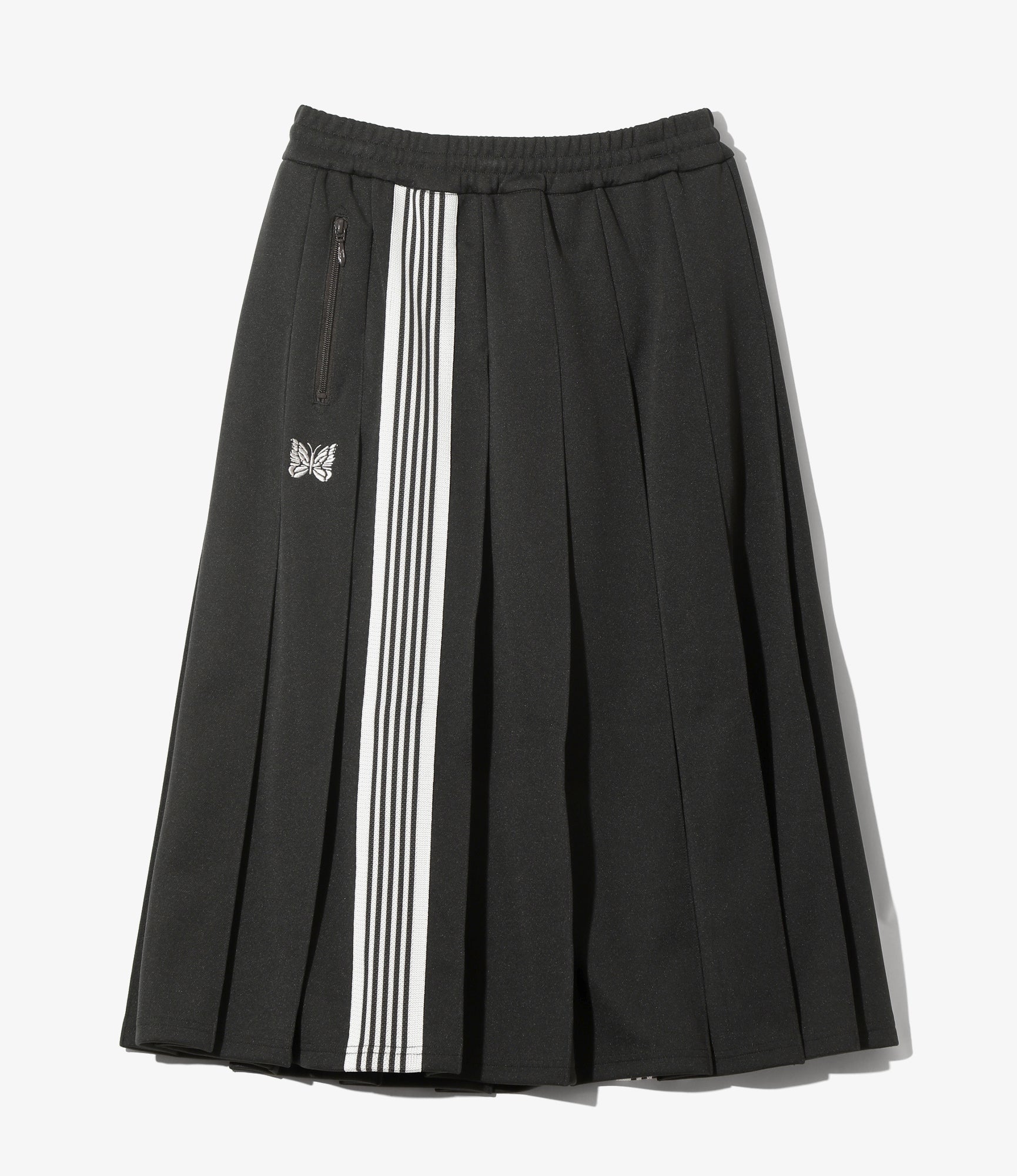 Women's Pleated Track Skirt - Charcoal - Poly Smooth