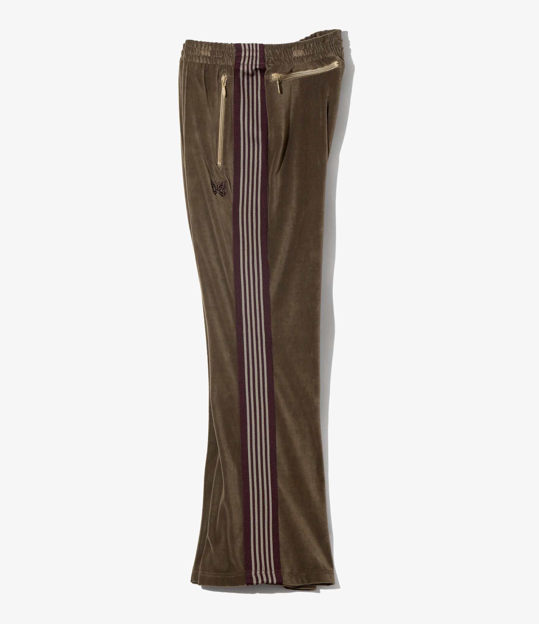 Boot-Cut Track Pant - Taupe - C/PE Velour