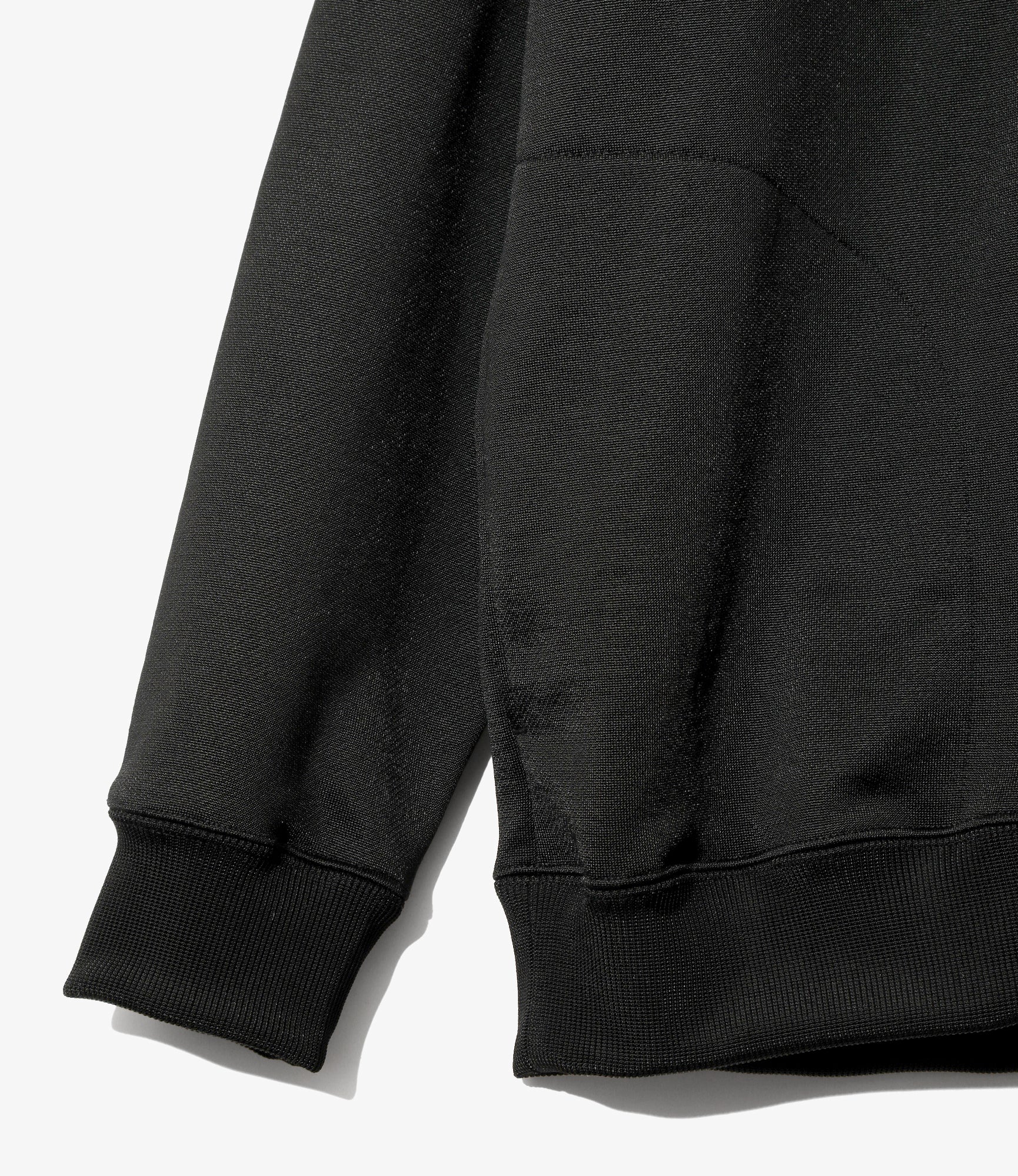 Zipped Hoody - Black - Bright Jersey