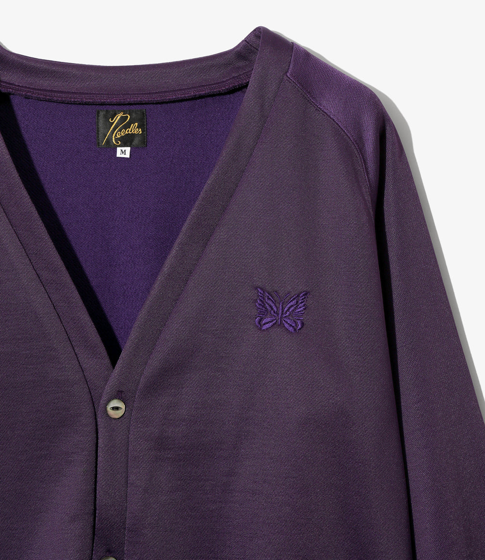 V-Neck Cardigan - Purple - Bright Jersey | Needles SS26 