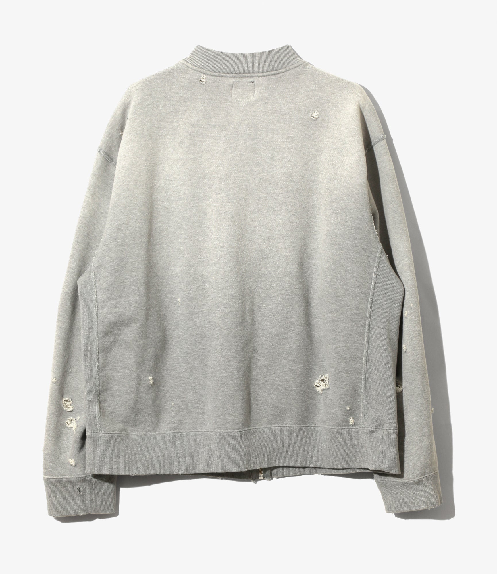 Deconstructed Zipped Sweat - H.Grey