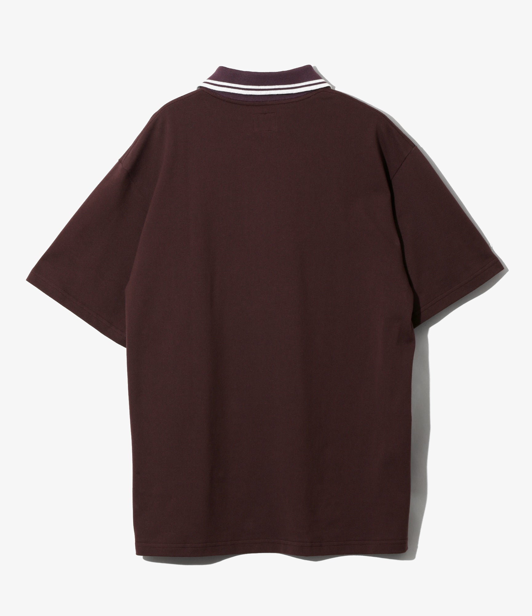 Regular Collar Polo Shirt - Purple - Cotton Pique