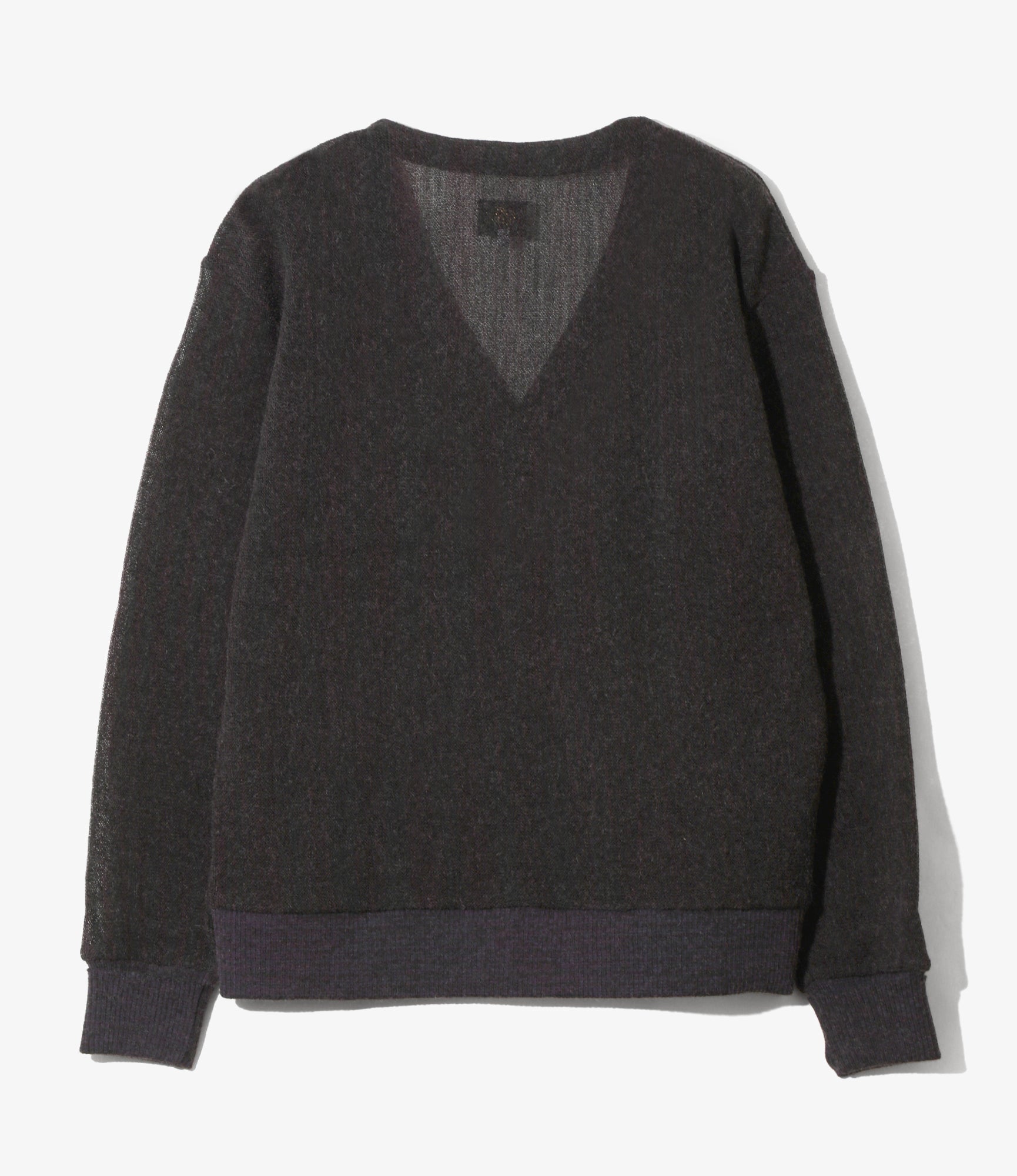 Knit Cardigan - Purple - Crepe Weave