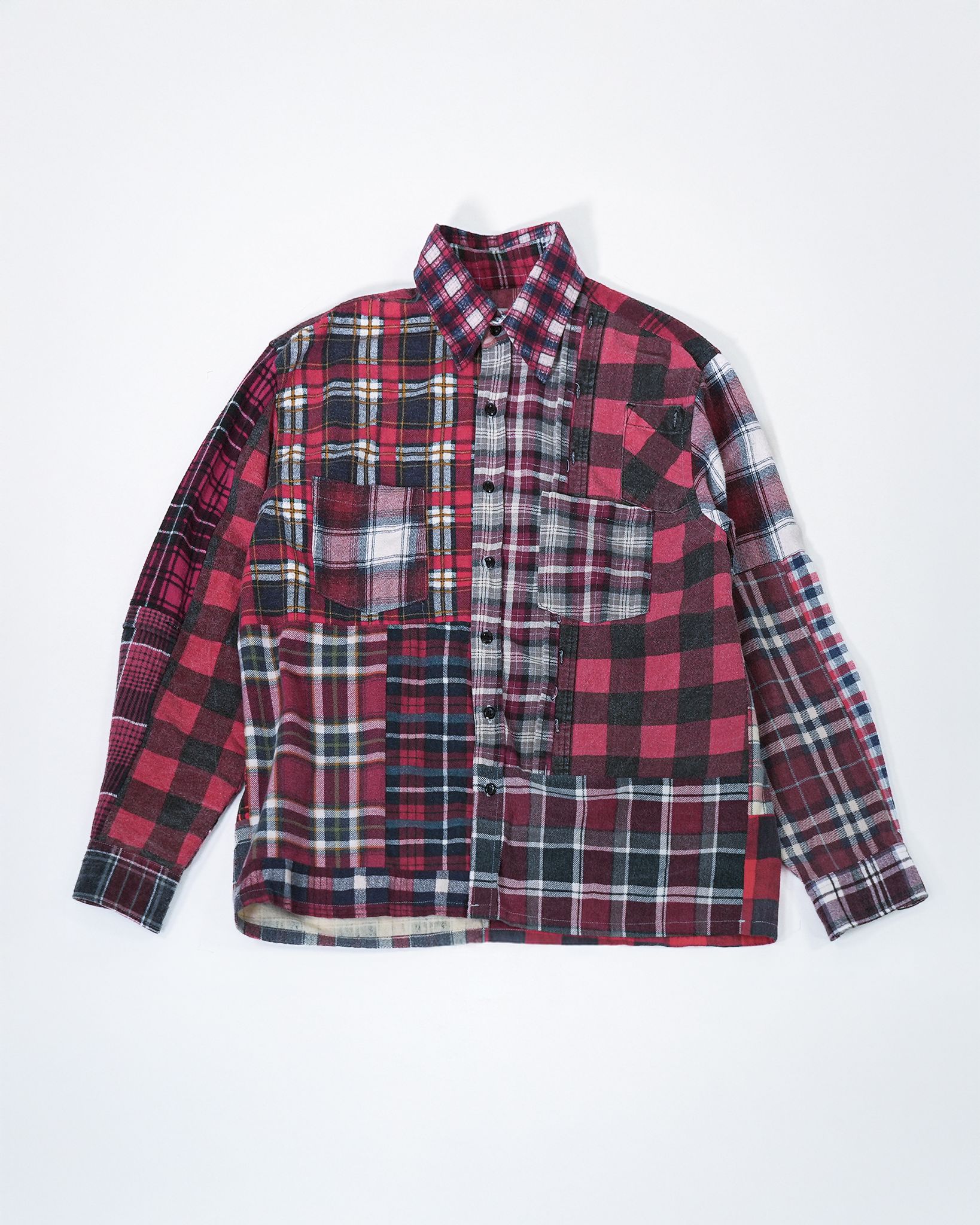 n*n様 Rebuild by Needles マルチカラー チェックシャツ 7 Cuts Wide Zipped Shirt | Rebuild by Needles | Nepenthes London
