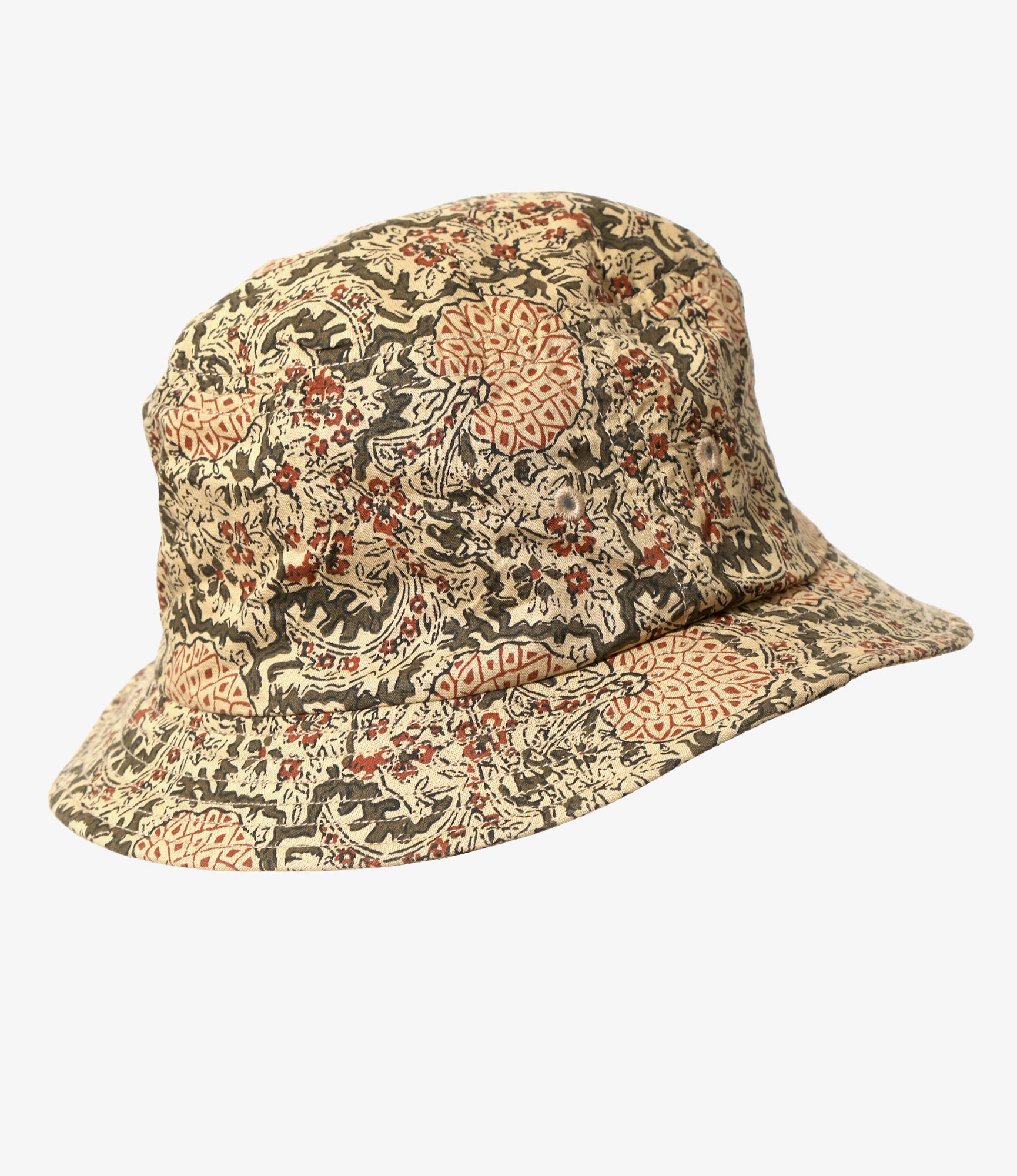 Bucket Hat - Beige - Batik Printed