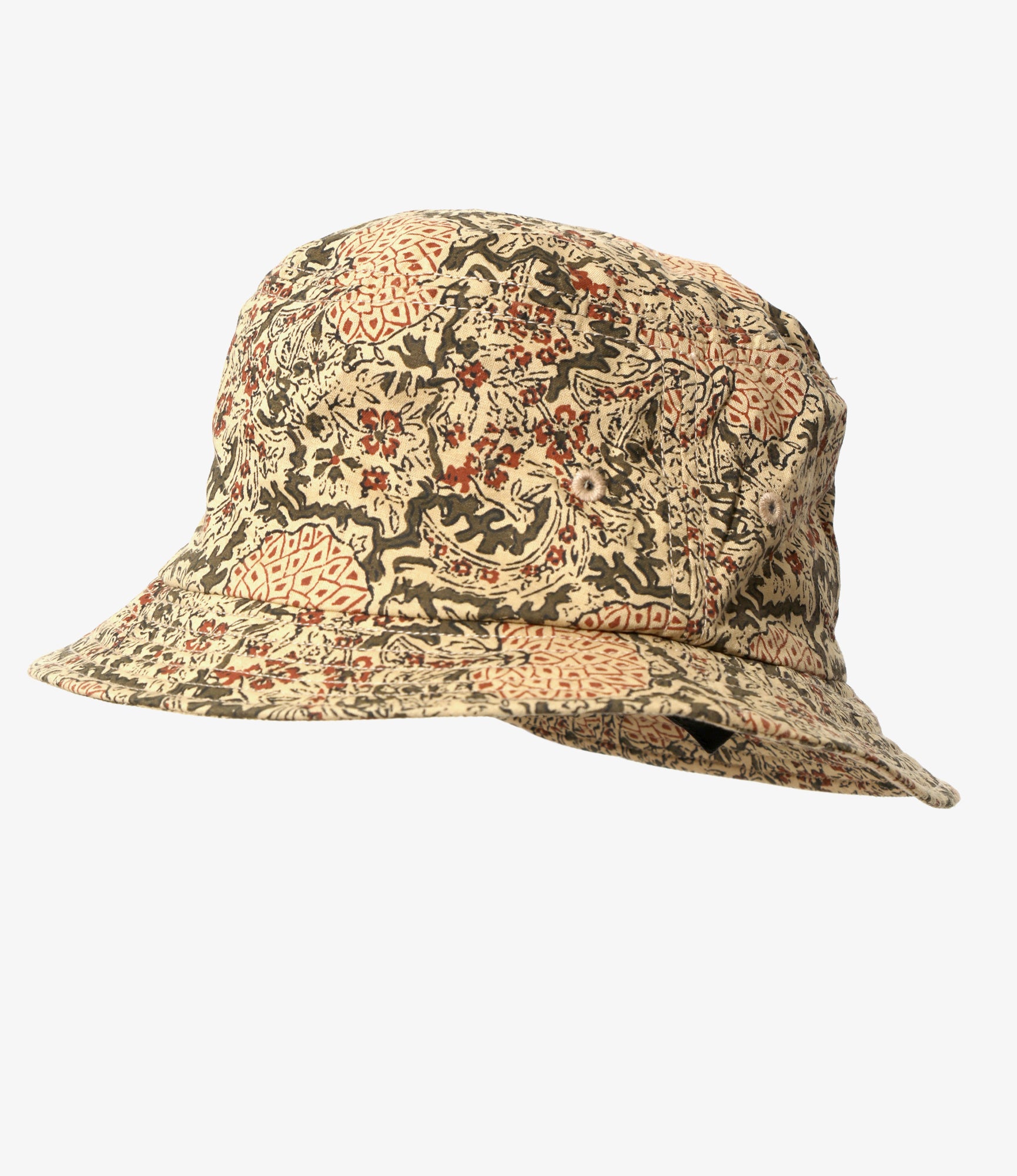 Bucket Hat - Beige - Batik Printed