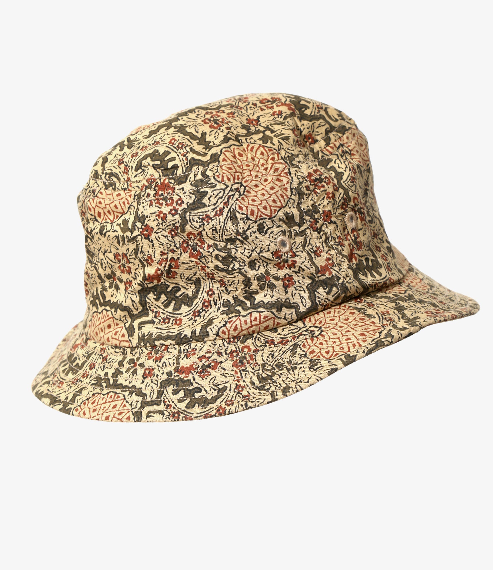 Bucket Hat - Beige - Batik Printed