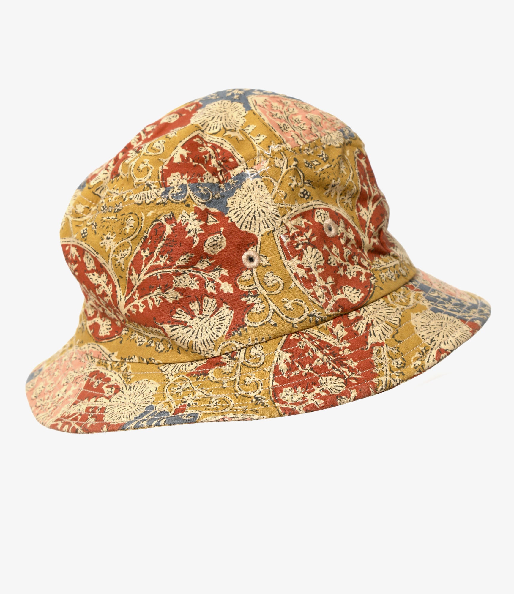 Bucket Hat - Mustard - Batik Printed