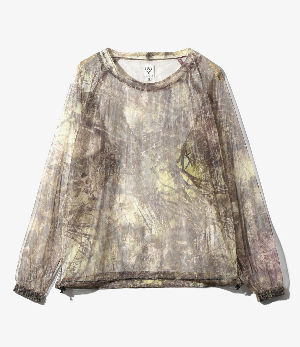 South2 West8 - Bush Crew Neck Shirt - Camo - Lightweight Mesh 