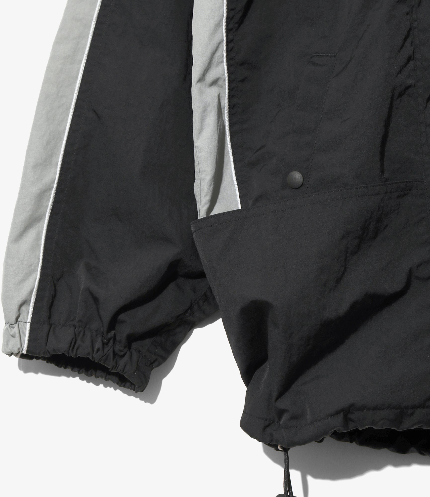 Warm-Up Jacket - Black - Nylon Tussah