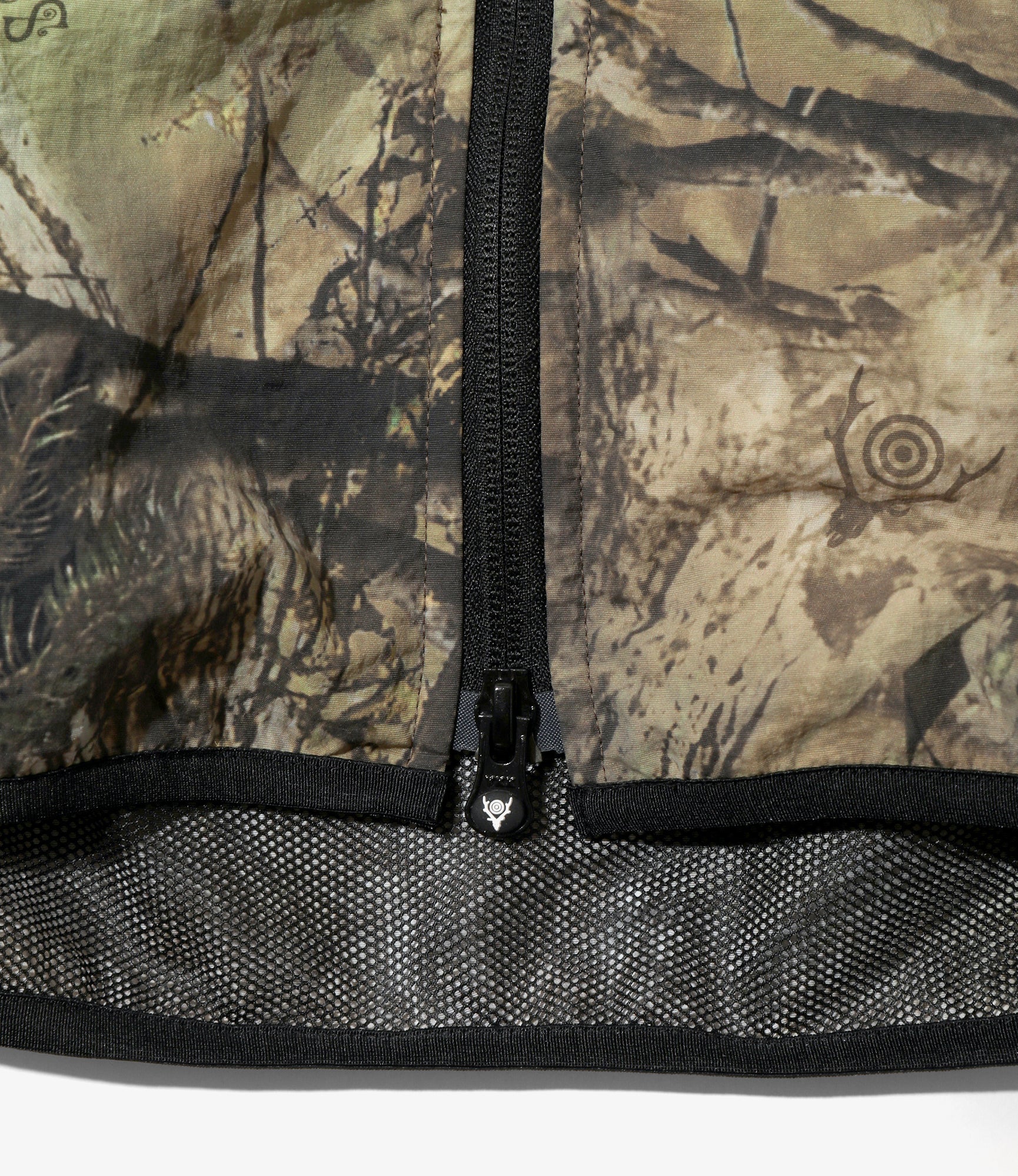 Packable Vest - Camo - Nylon Tussah