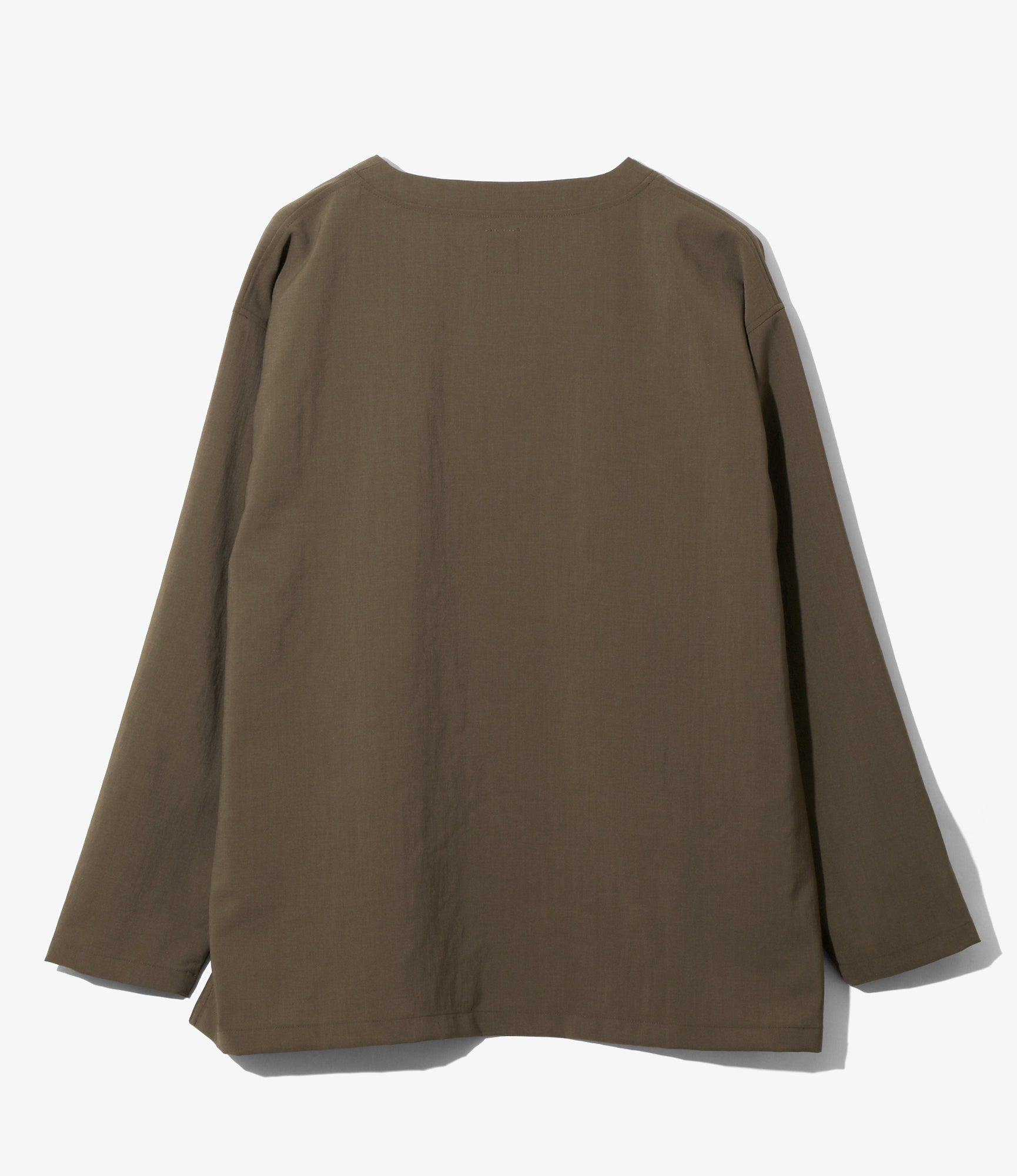 V-Neck Cardigan - Brown - Poly Oxford
