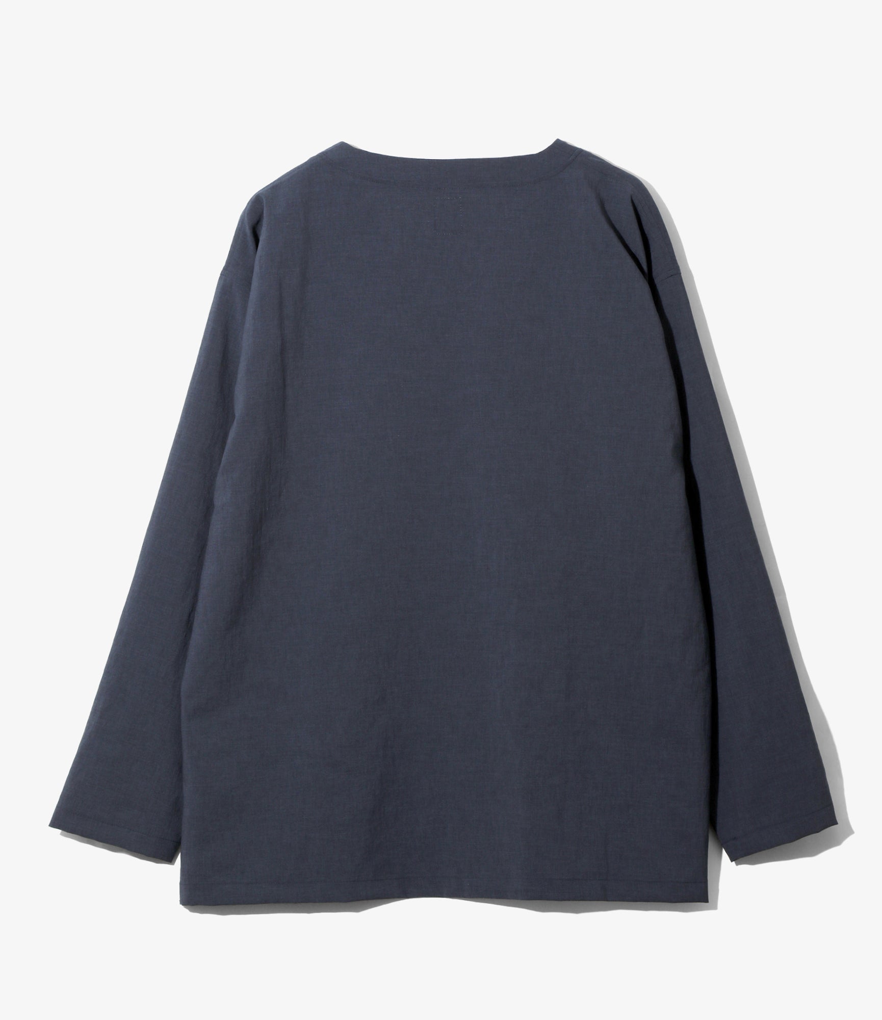 V-Neck Cardigan - Navy - Poly Oxford