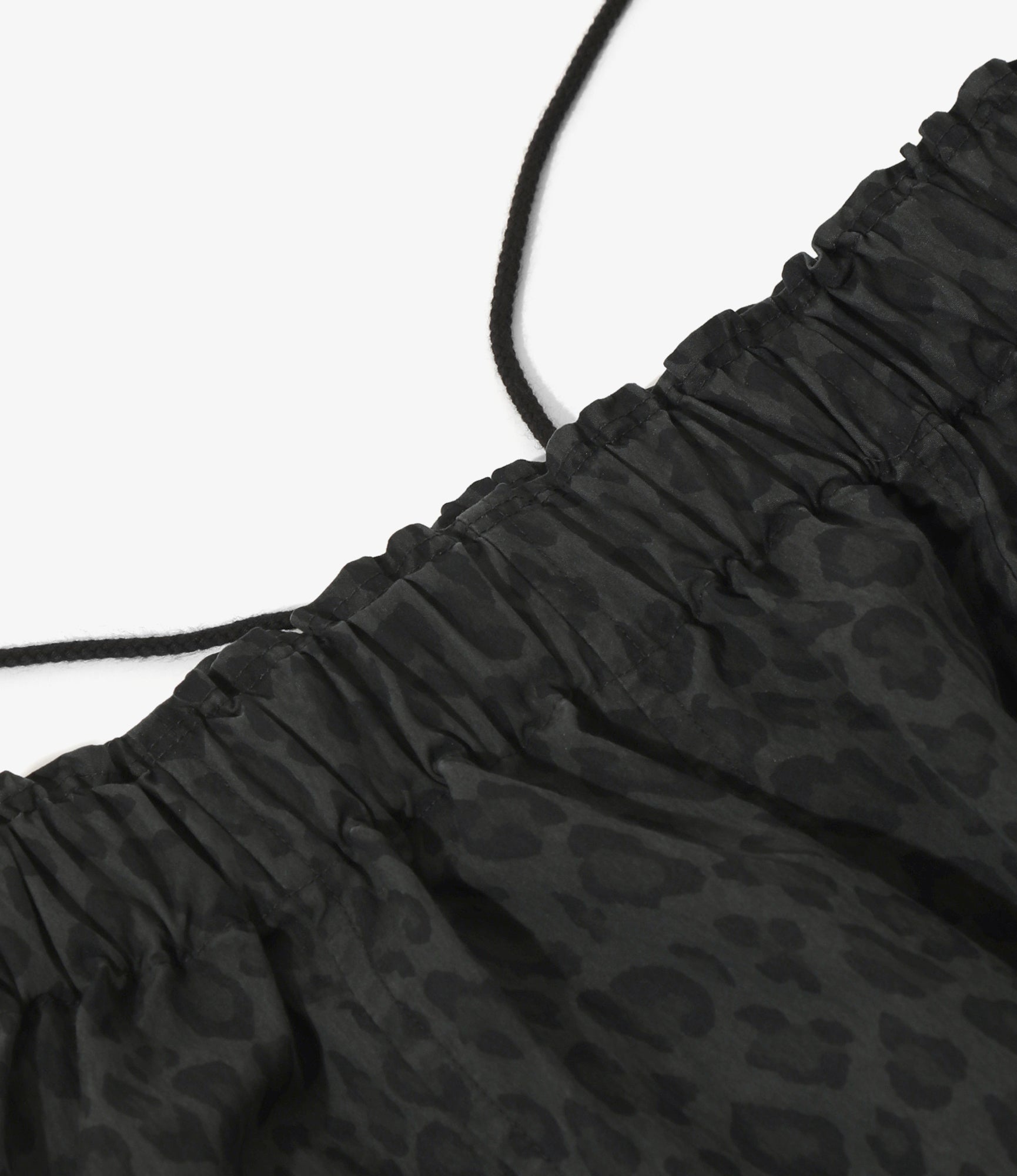 Army String Cropped Pant - Charcoal - C/N Poplin / Leopard