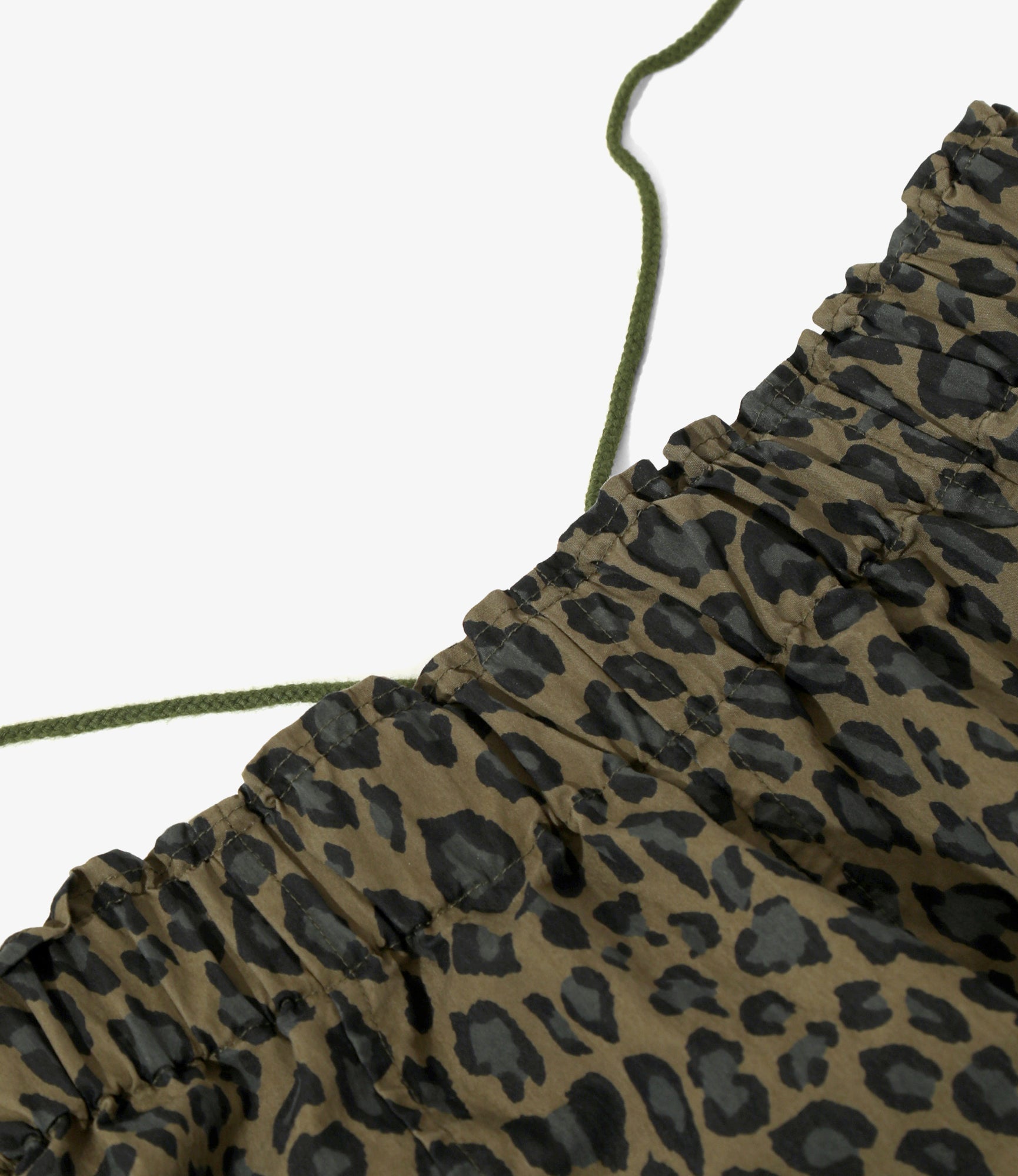Army String Cropped Pant - Olive - C/N Poplin / Leopard