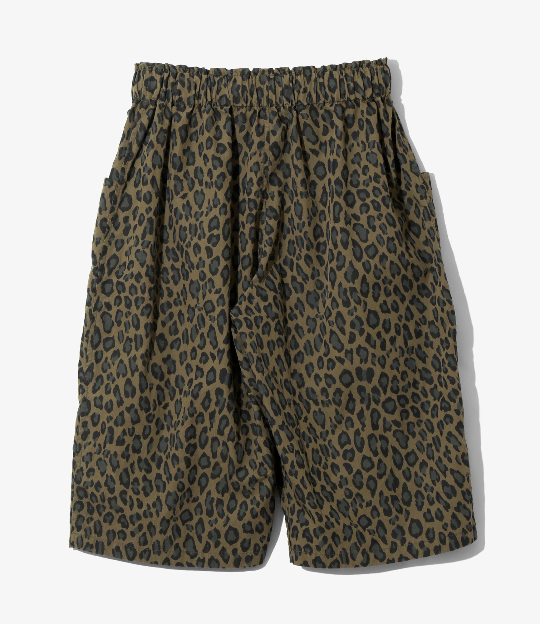 Women's Army String Cropped Pant - Olive - C/N Poplin / Leopard