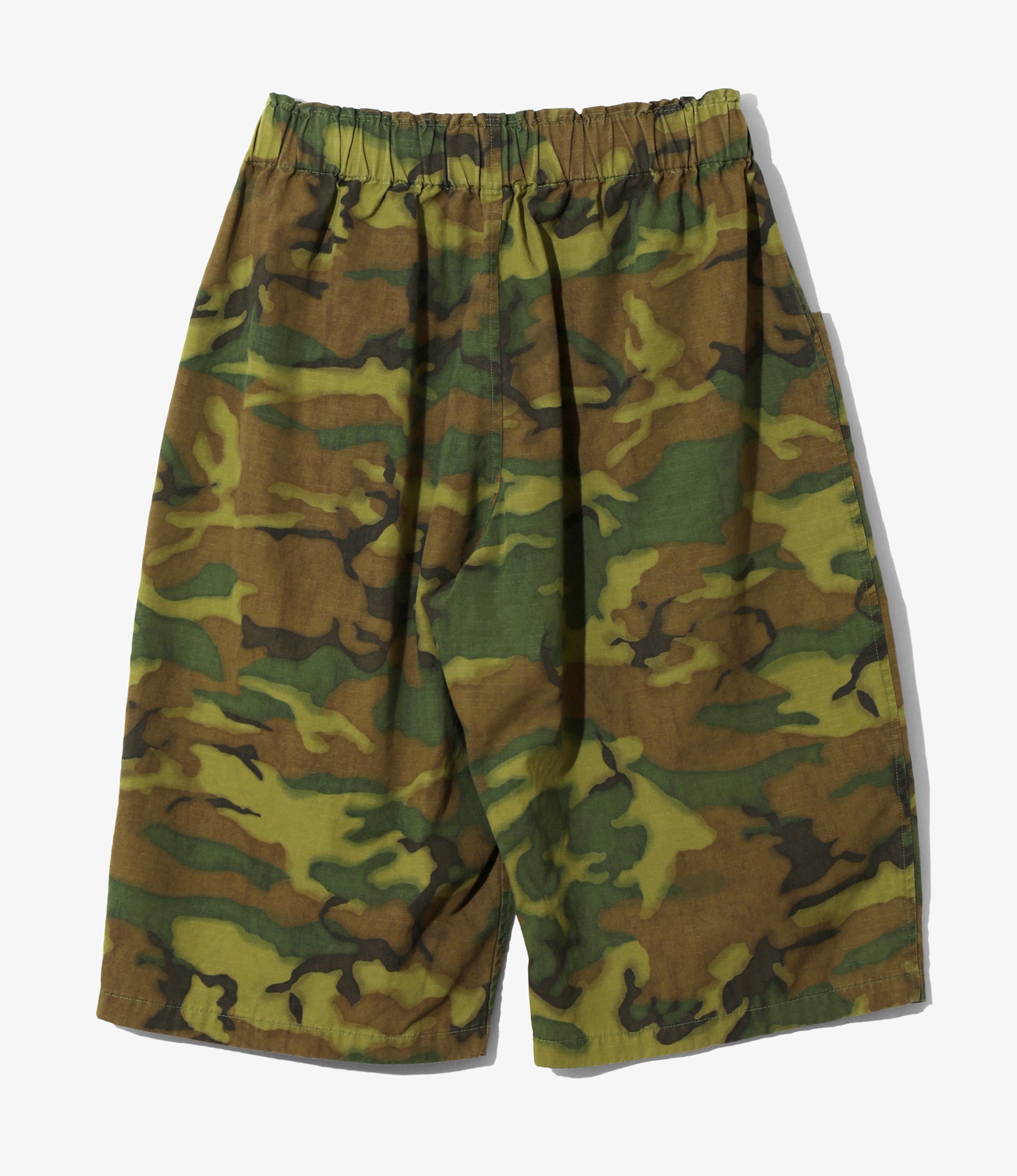 Army String Cropped Pant - Green - Cotton Ripstop / Camo