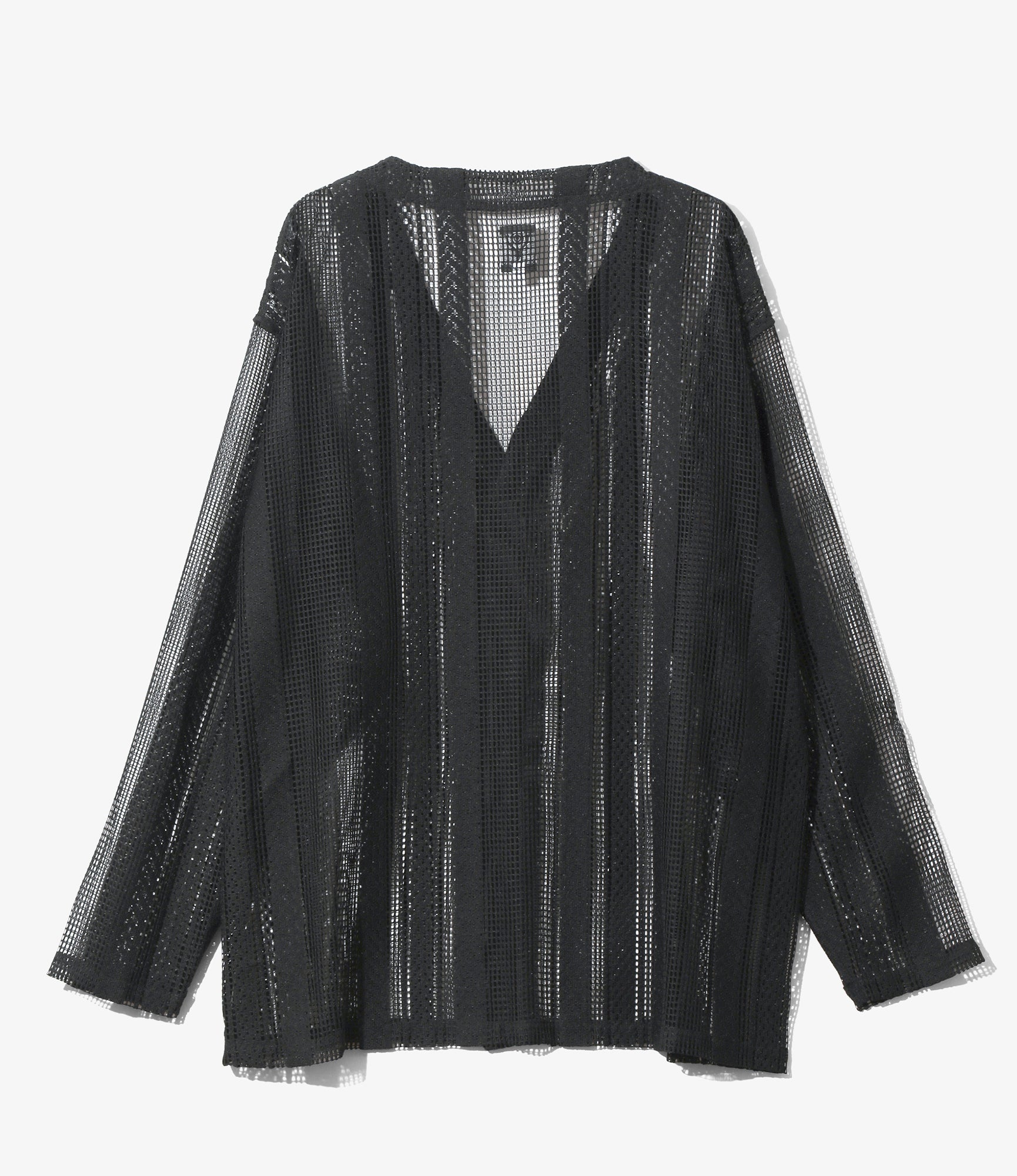 V-Neck Cardigan - Black - Poly Lace Jq.