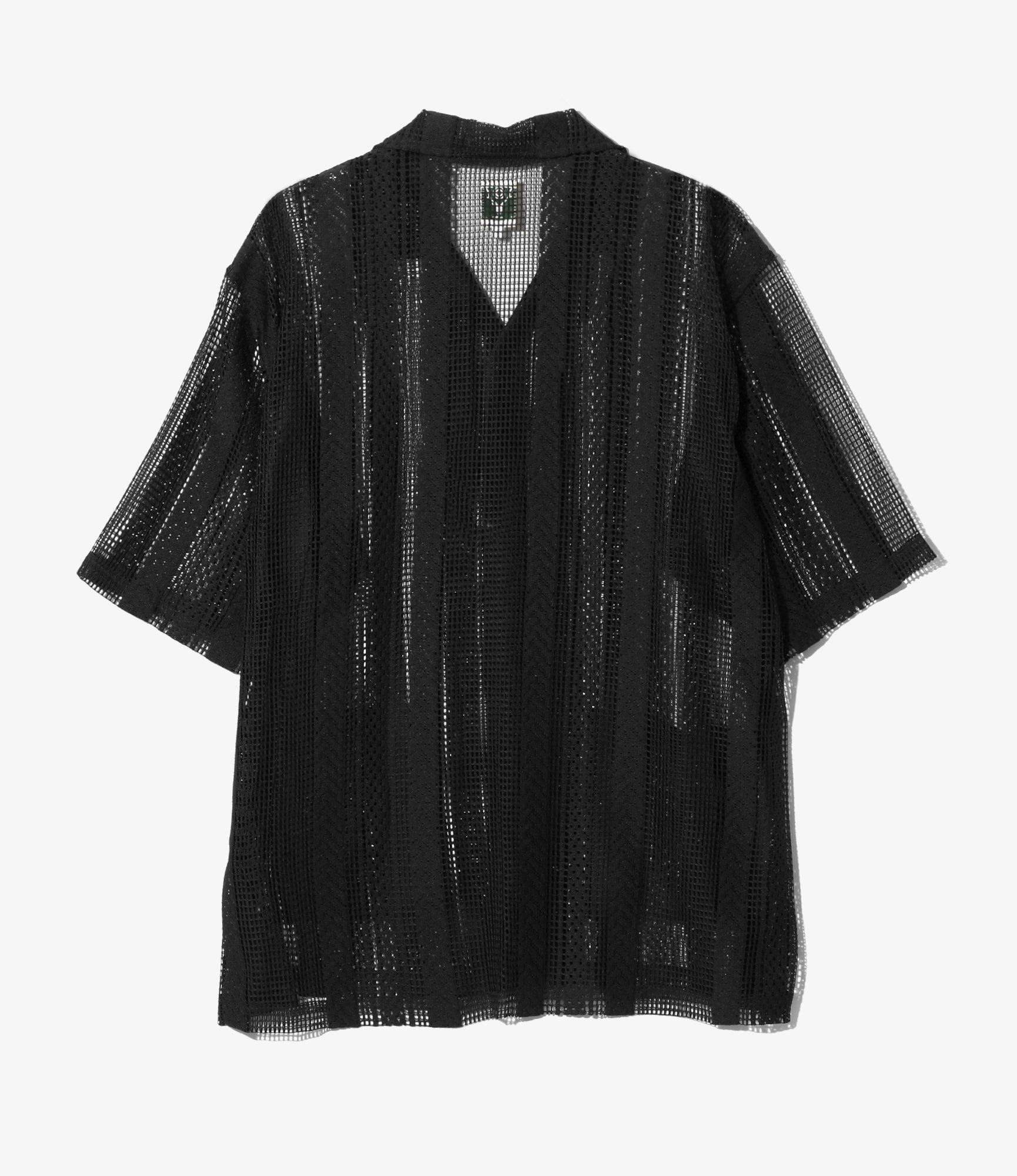 Women's Cabana Shirt - Black - Poly Lace Jq.