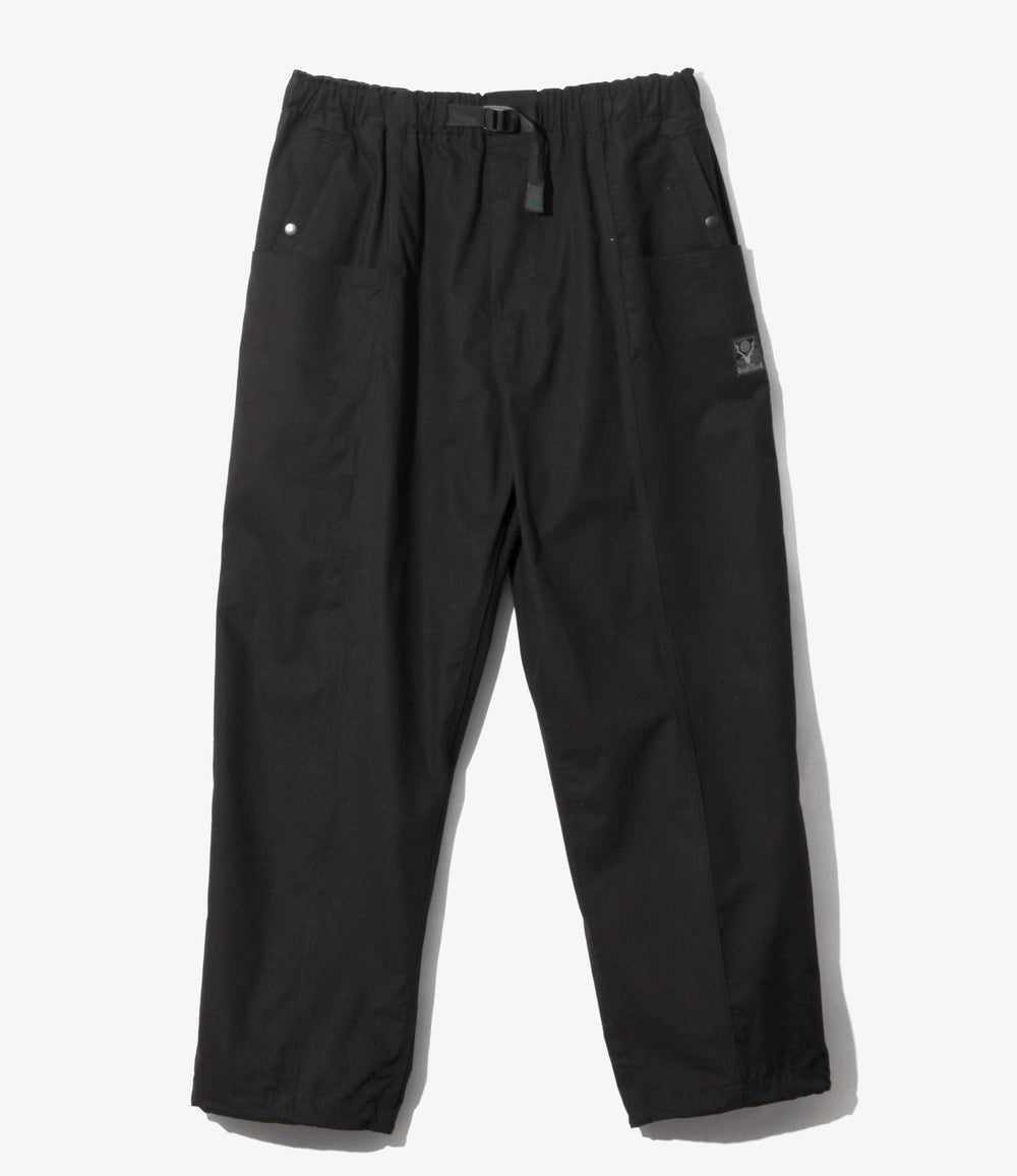 South2 West8 - Belted C.S.Pant - Black - Cotton Ripstop 