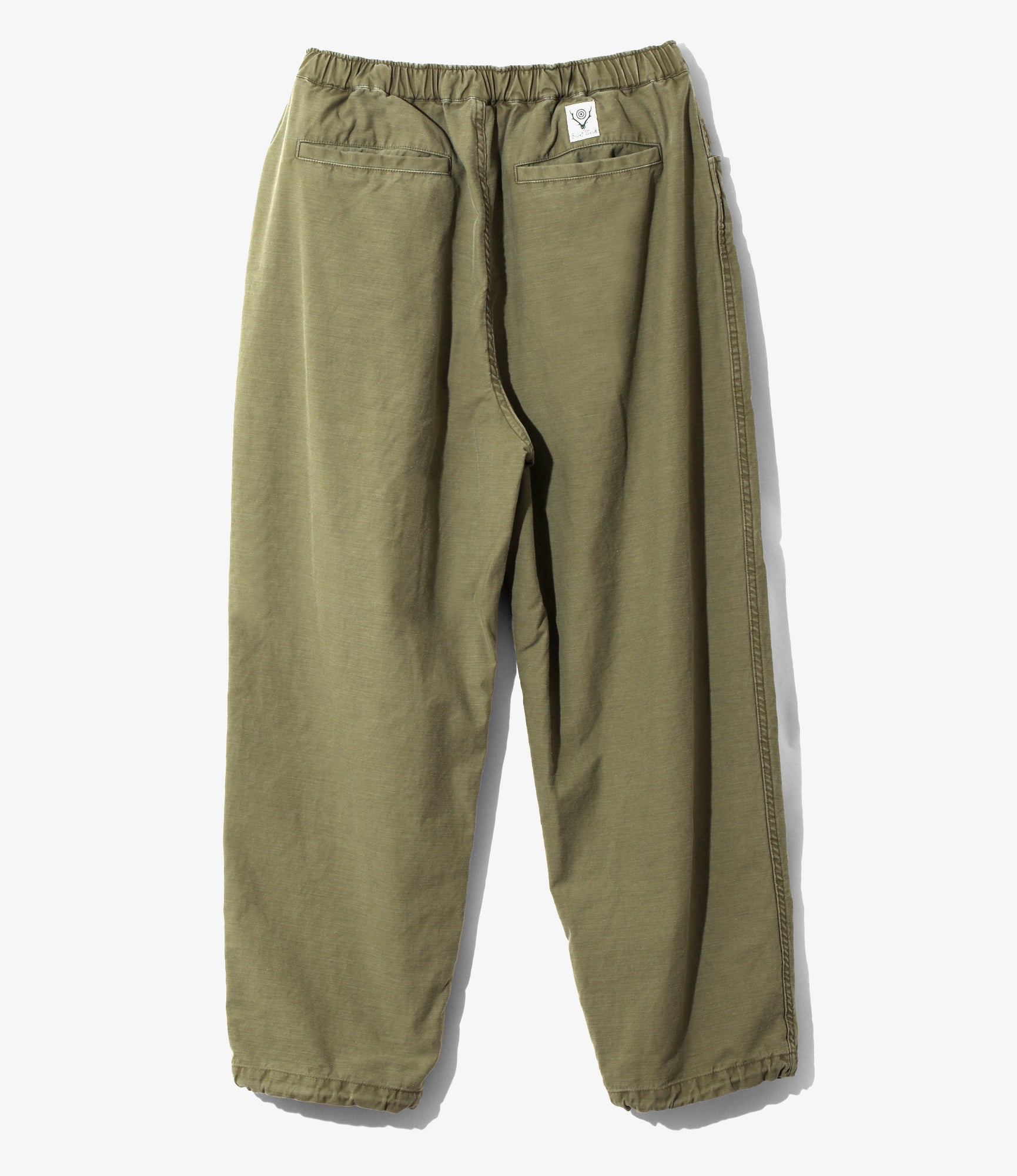 Belted Logger Pant- Reversed Sateen - Olive