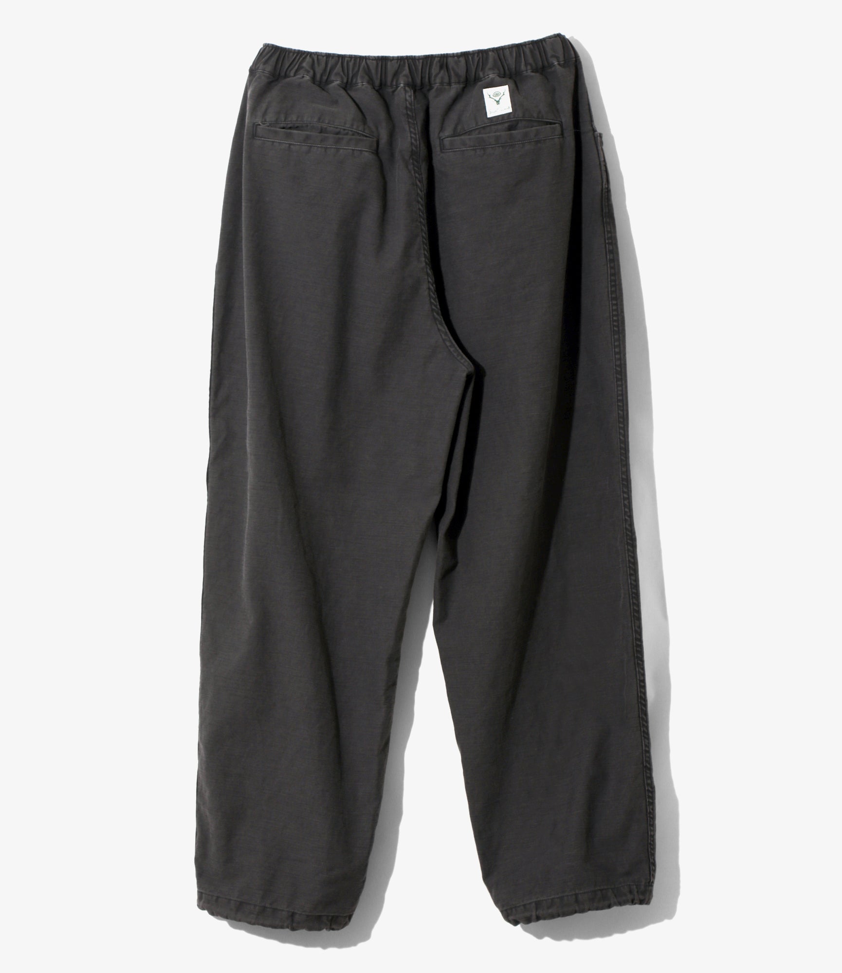 Belted Logger Pant- Reversed Sateen - Black