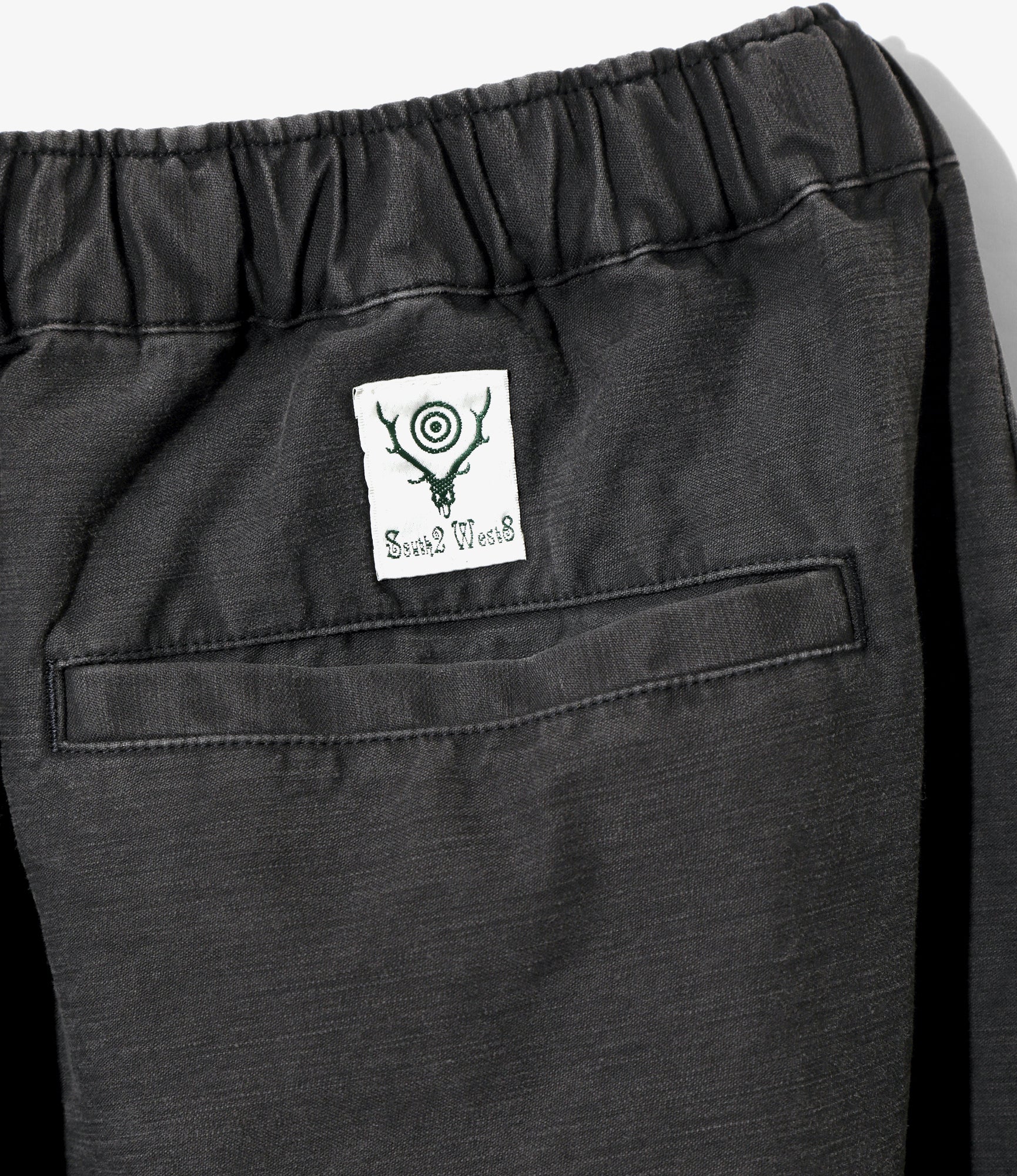 Belted Logger Pant- Reversed Sateen - Black