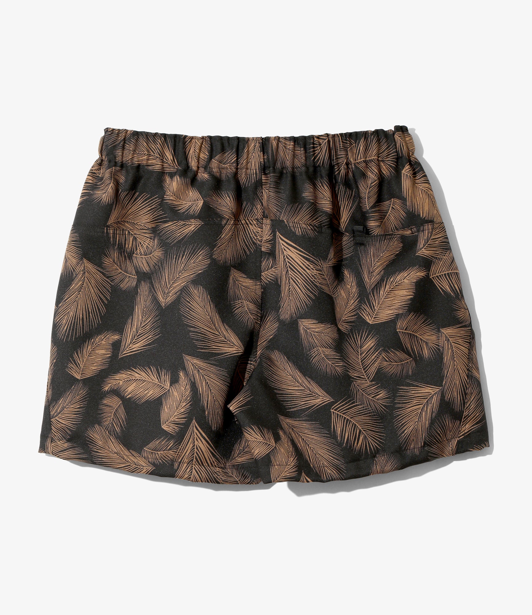 Belted Short - Black - Poly Twill / Printed