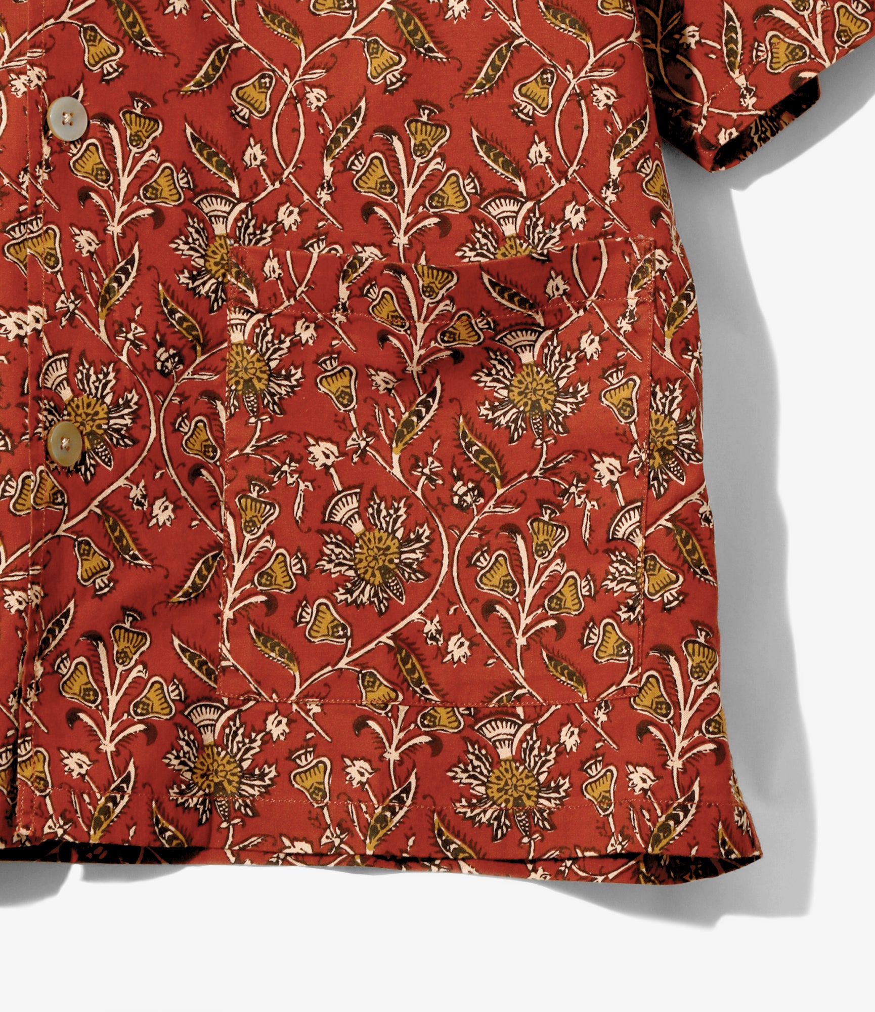Cabana Shirt - Red - Batik Printed