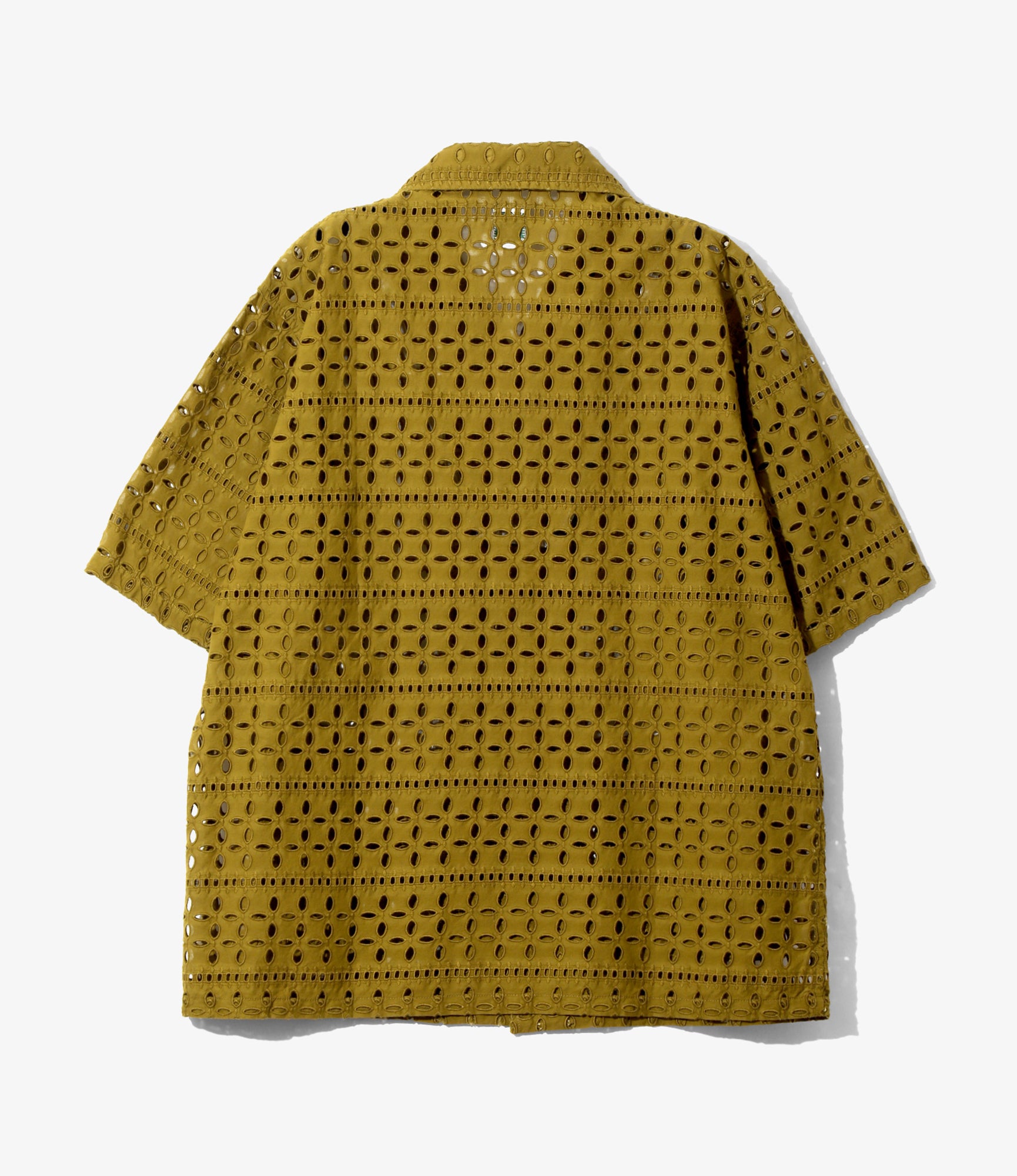 Cabana Shirt - Olive - Cutwork Embroidery