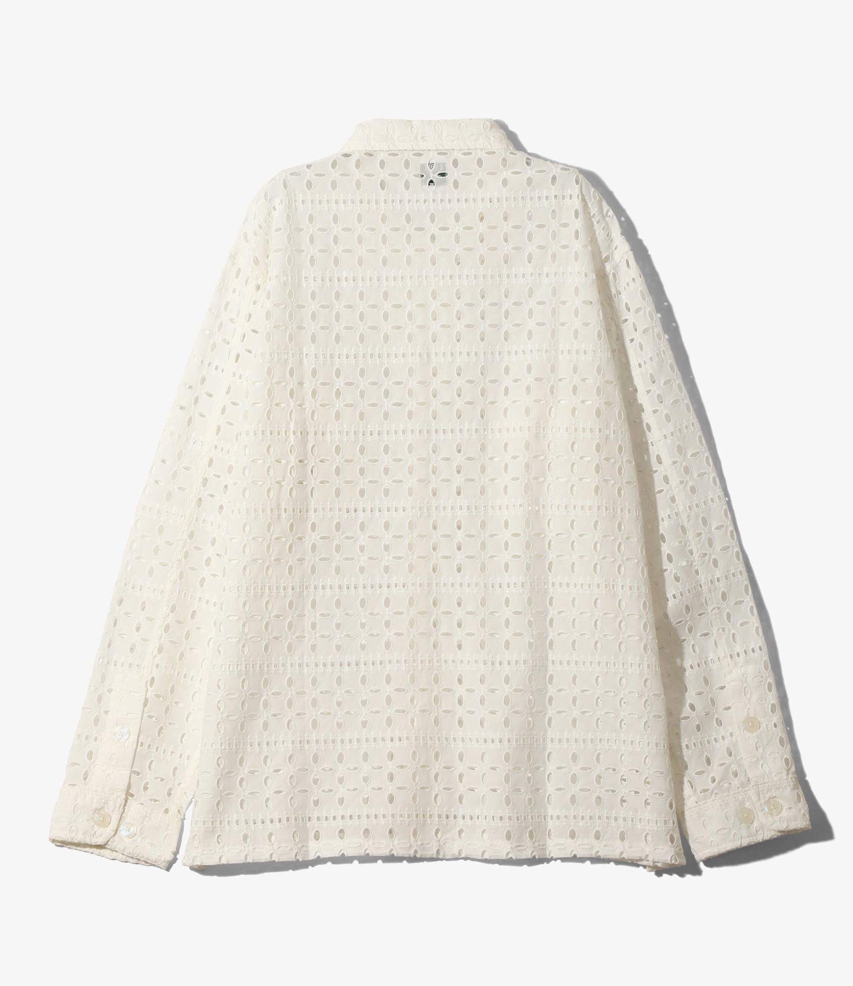Smokey Shirt - White - Cutwork Embroidery