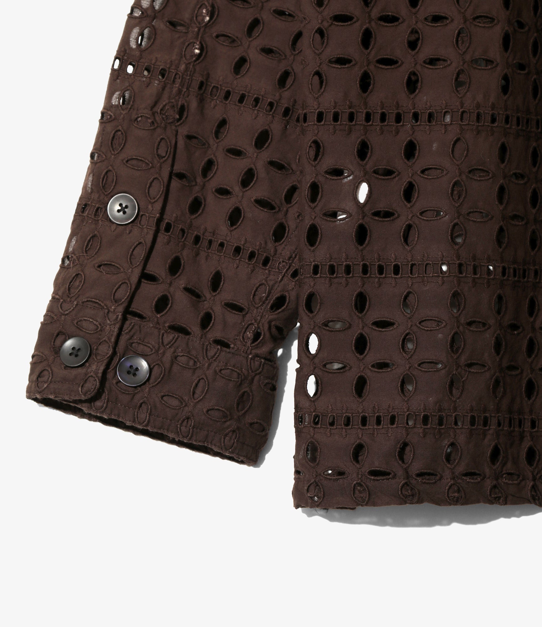 Smokey Shirt - Dk.Brown - Cutwork Embroidery