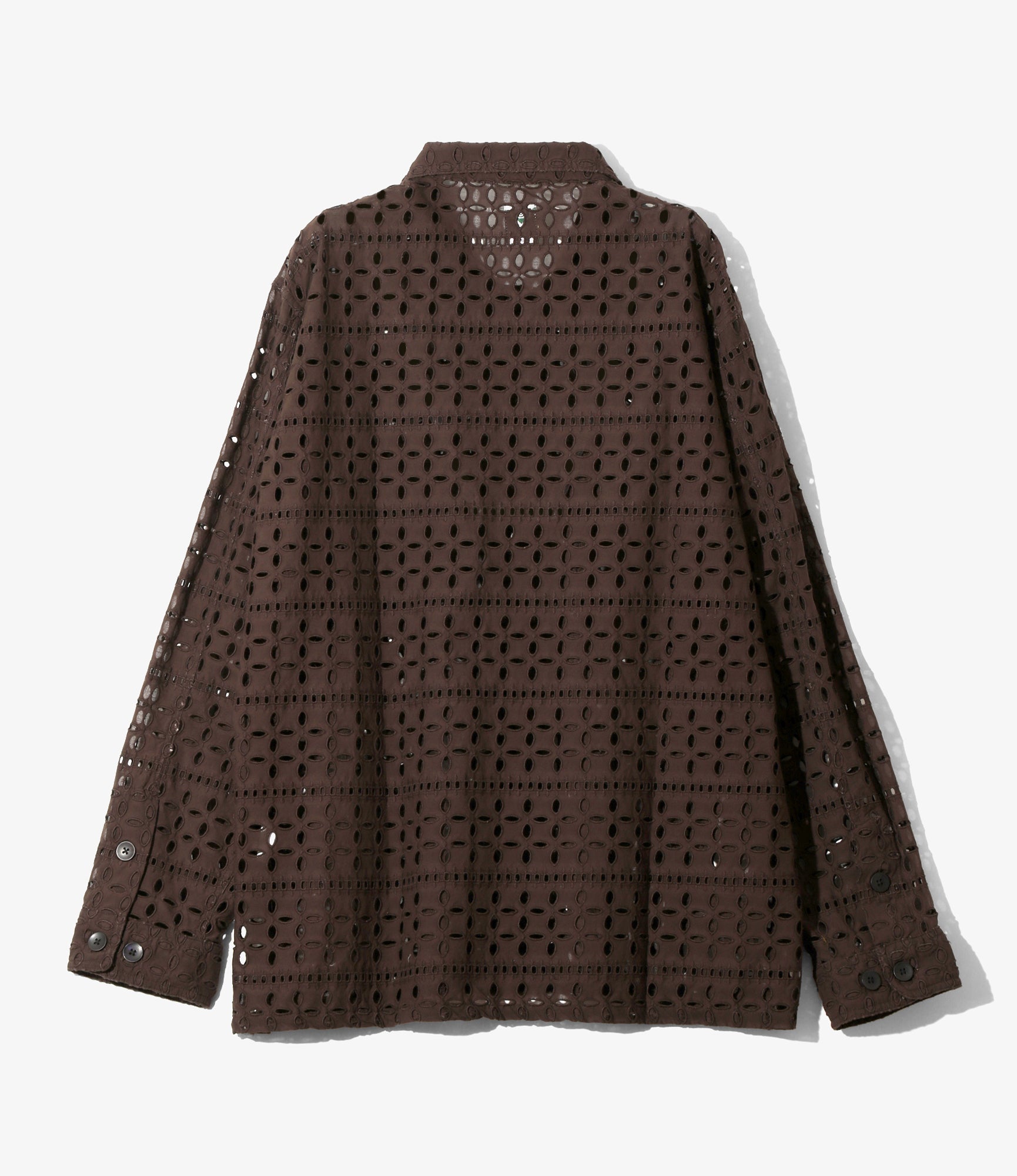 Smokey Shirt - Dk.Brown - Cutwork Embroidery