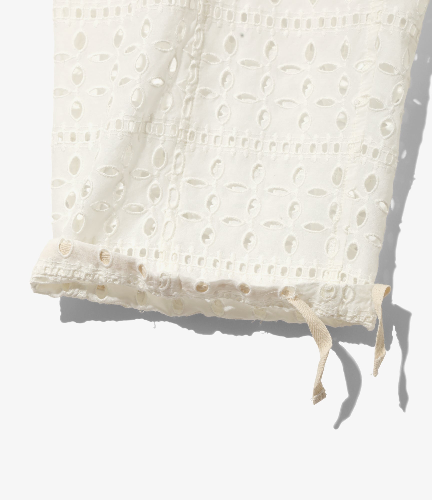 Women's Army String Pant - White - Cutwork Embroidery