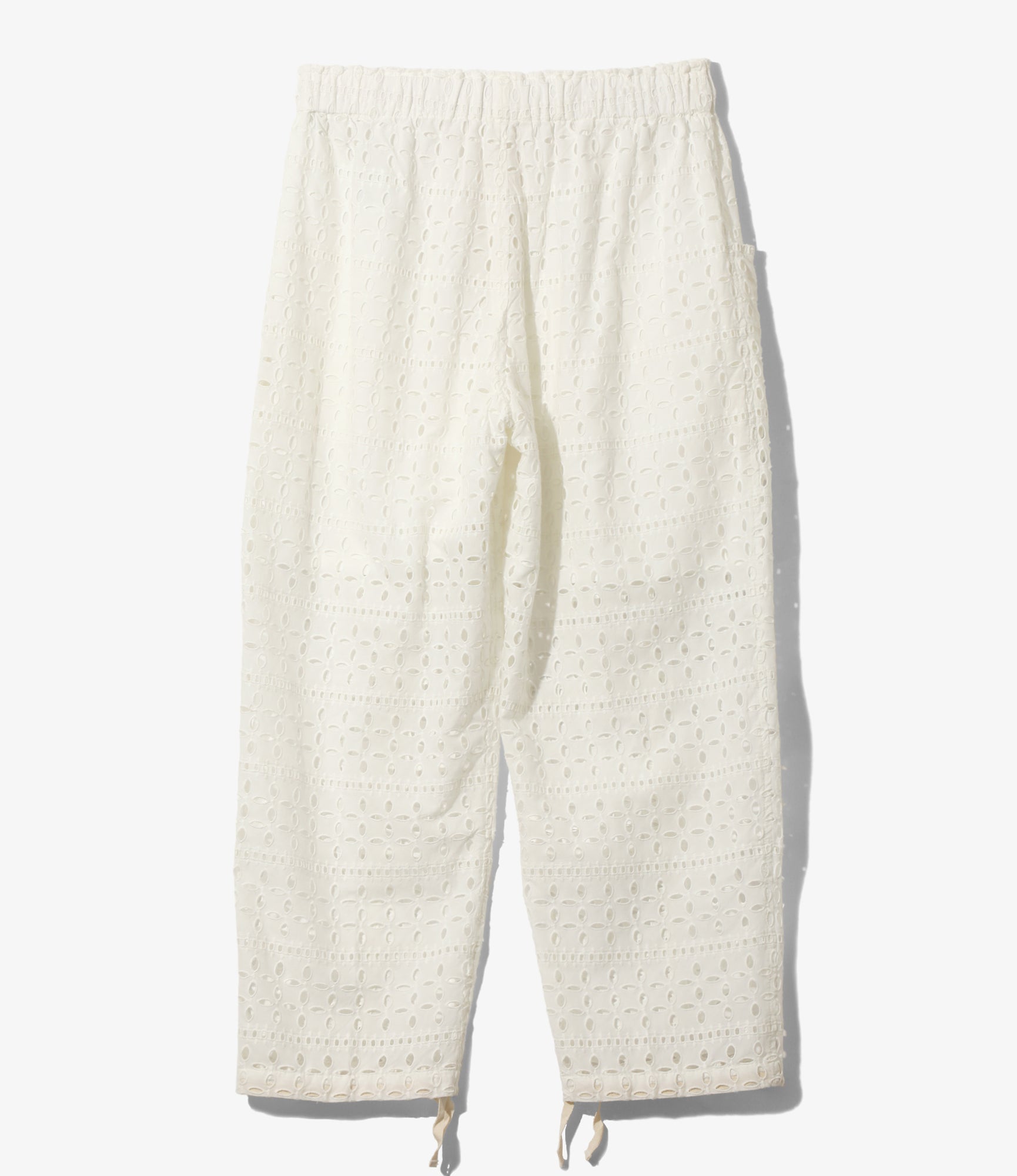 Women's Army String Pant - White - Cutwork Embroidery