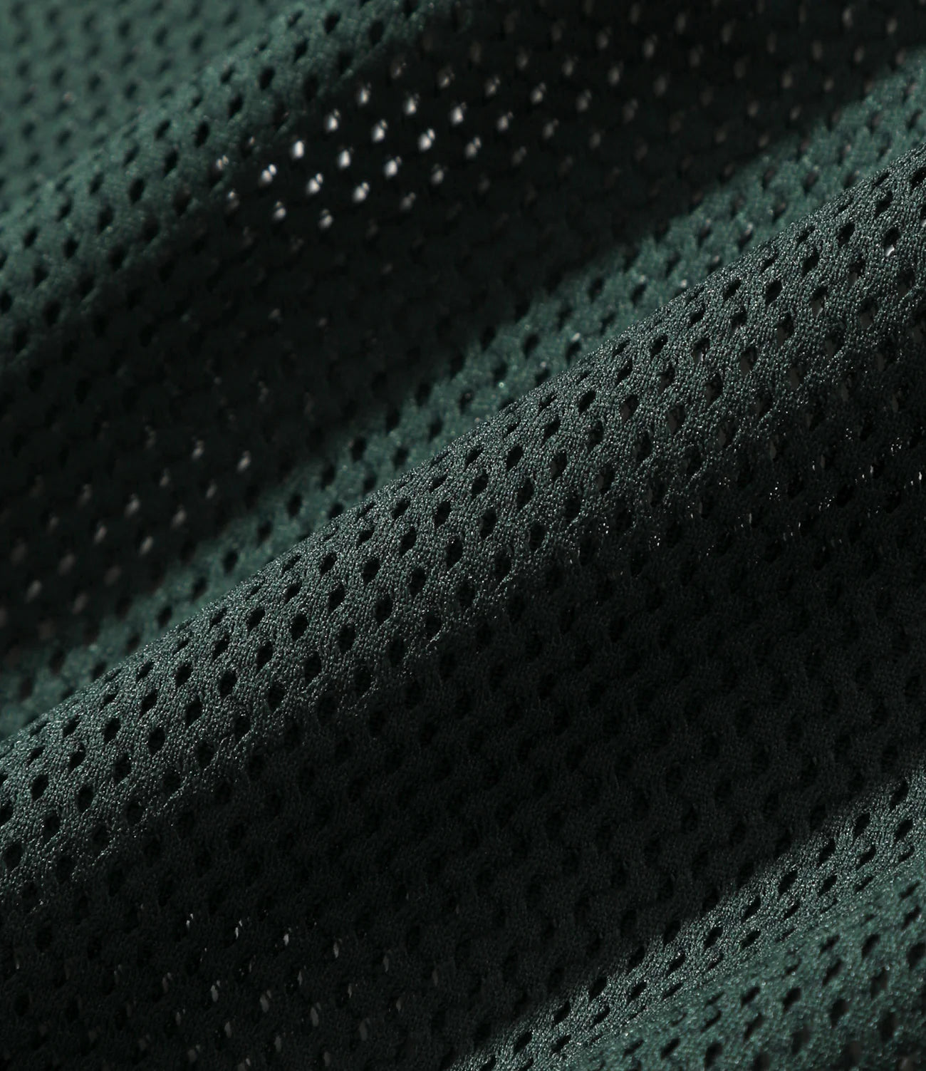L/S Crew Neck Shirt - Dk. Green - Knit Mesh