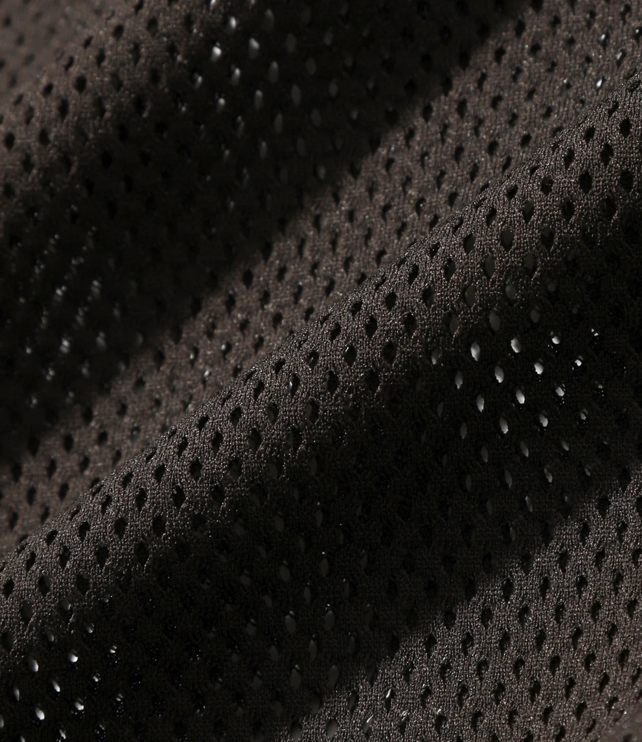 L/S Crew Neck Shirt - Dk. Brown - Knit Mesh