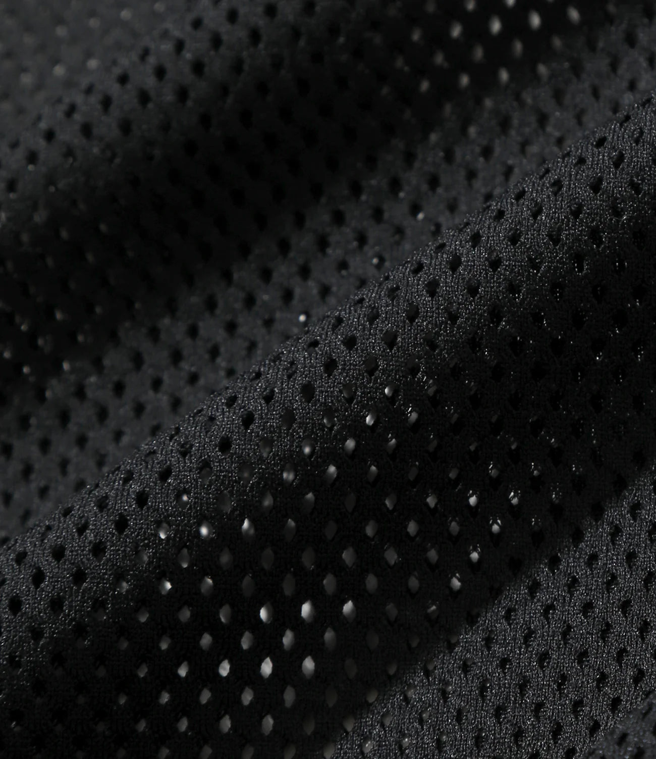 L/S Crew Neck Shirt - Black - Knit Mesh