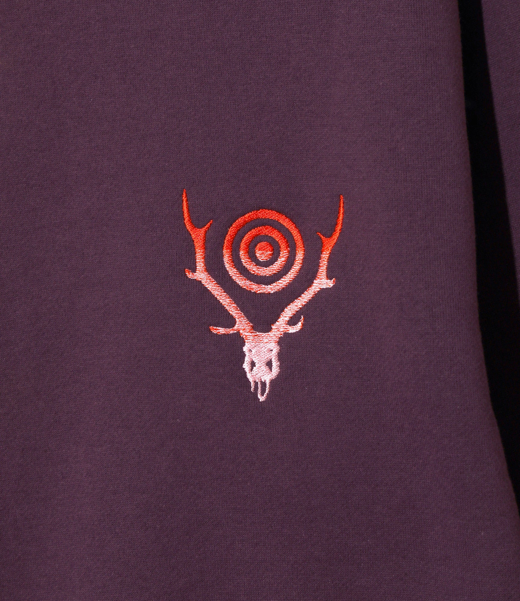 Crew Neck Sweat Shirt - Purple - Cotton French Terry