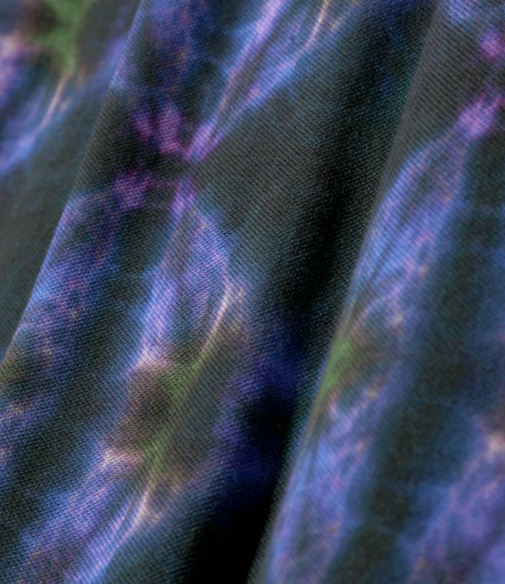 S/S Crew Neck Shirt - Blue - Cotton Pique / Tie-Dye Printed