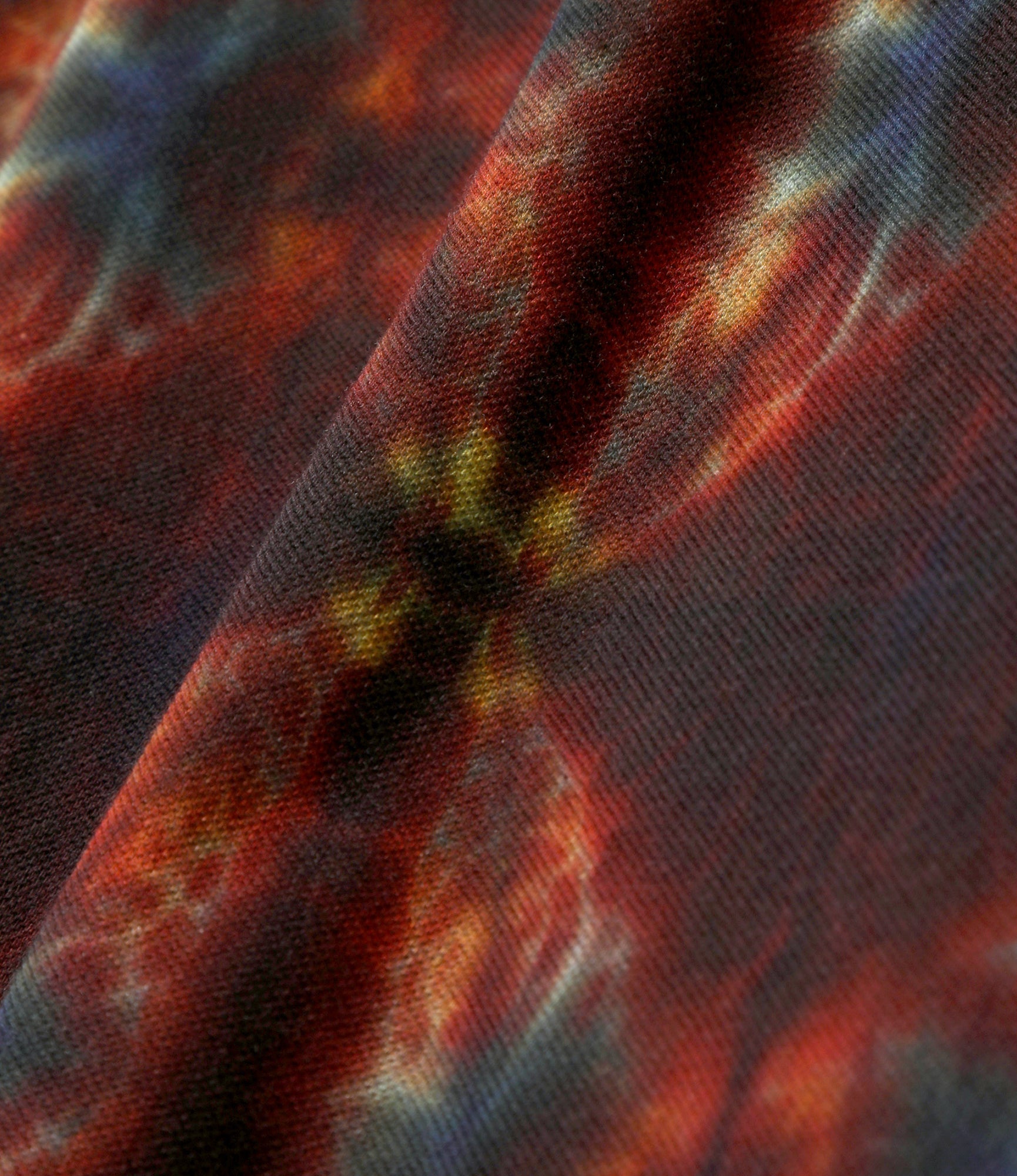 S/S Crew Neck Shirt - Red - Cotton Pique / Tie-Dye Printed